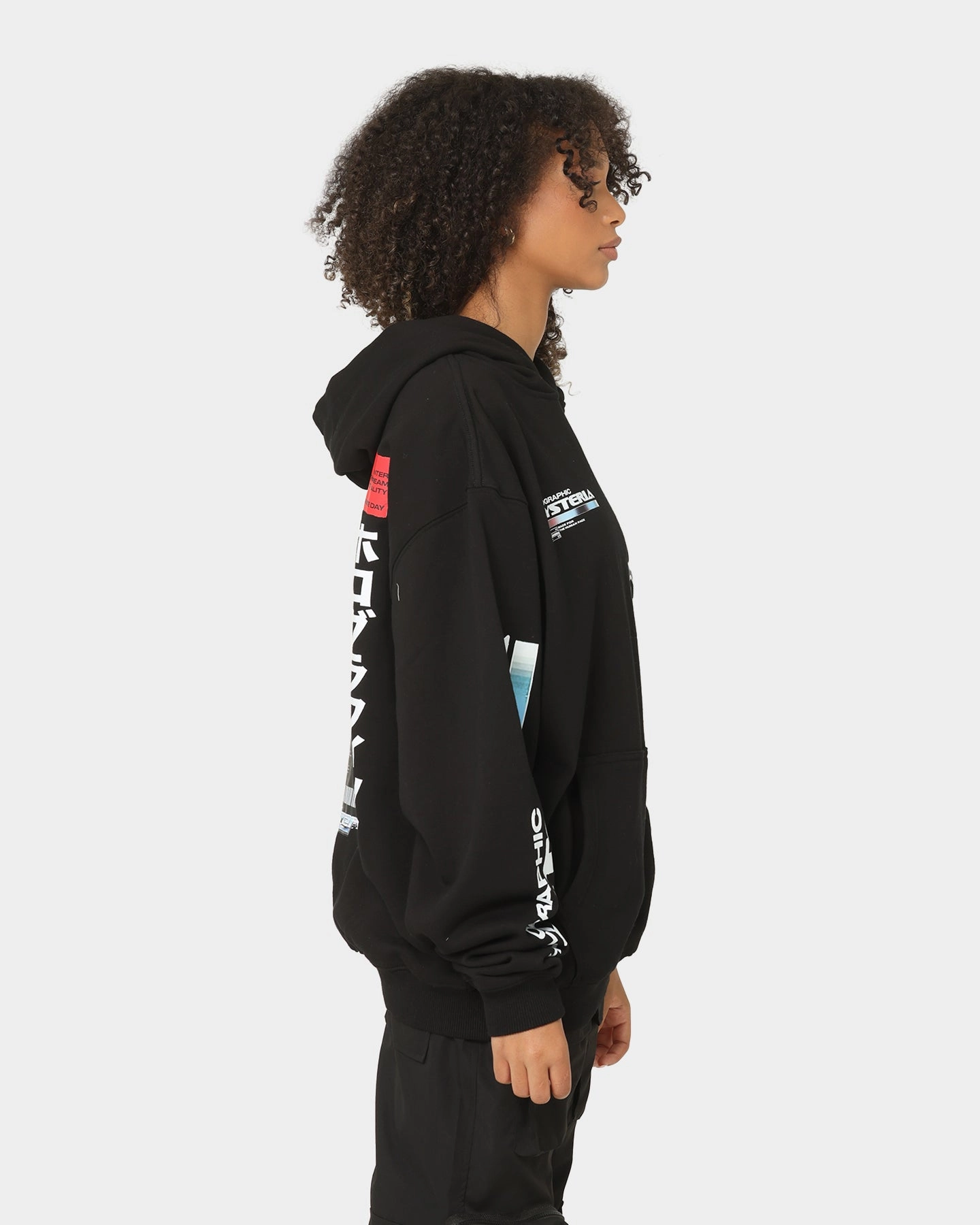 Classic Style Loiter Constellation Hoodie Black
