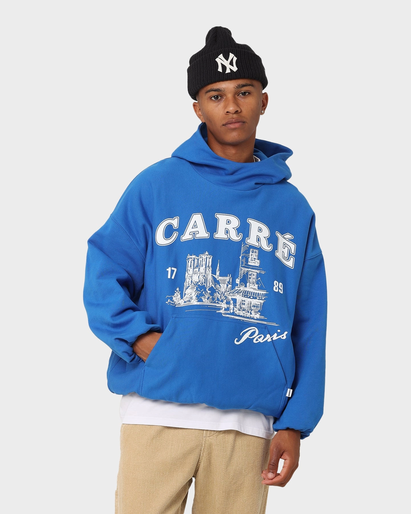 Carre Vues Oversized Superior Hoodie Blue Urban Edge