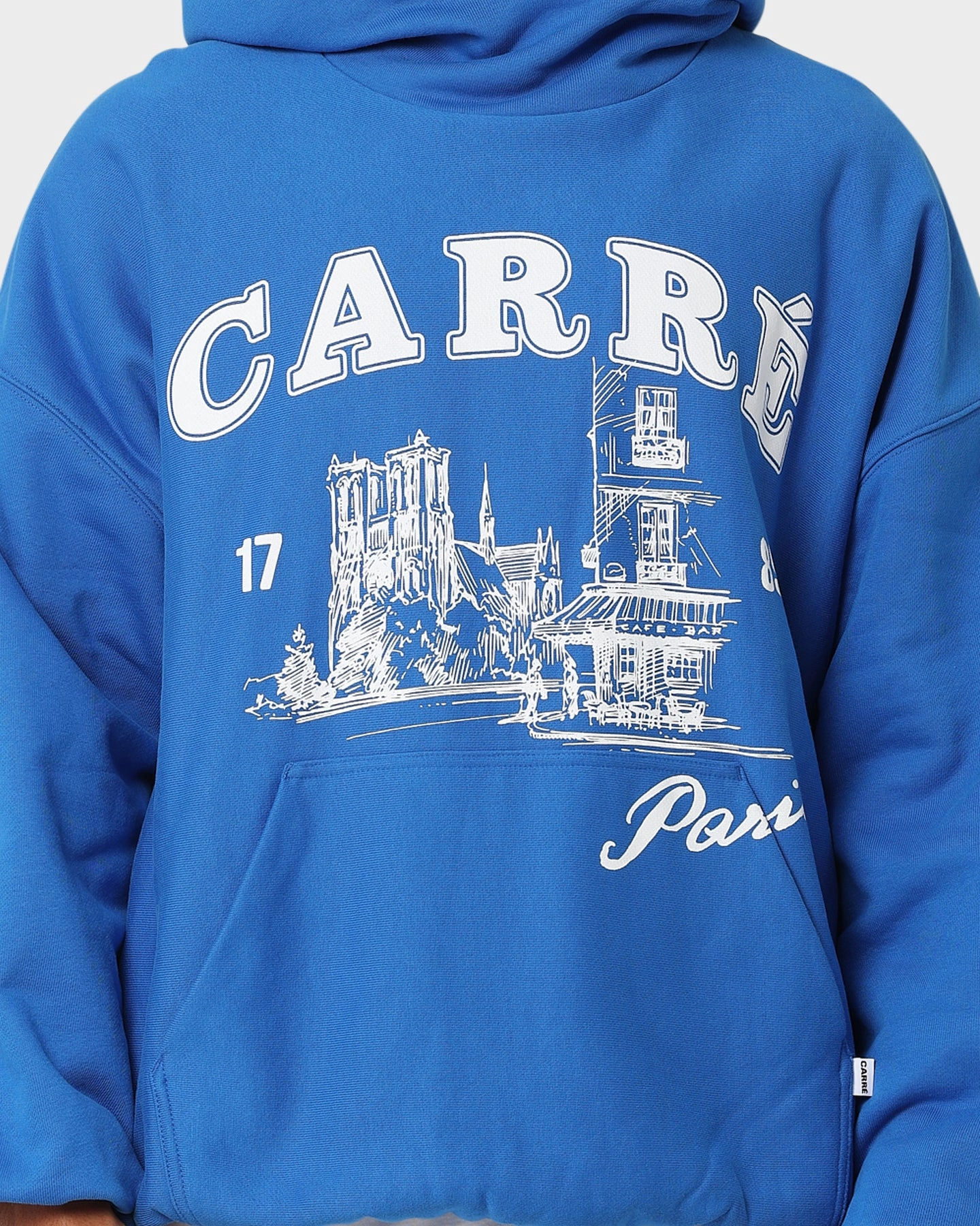 Carre Vues Oversized Superior Hoodie Blue Performance Outerwear