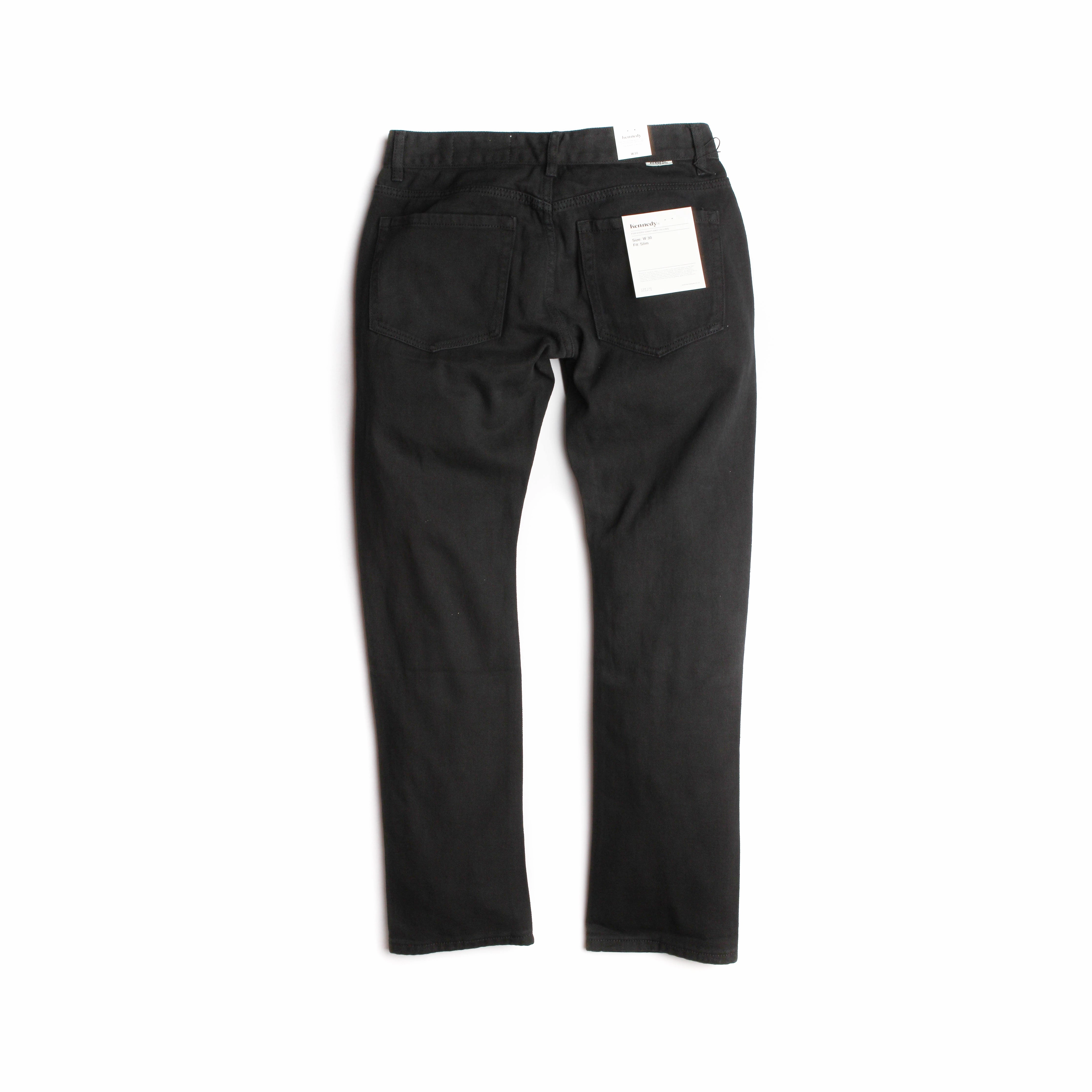 ReinforcedKnees Kennedy Denim Co 1903 Classic Washed Denim 'Jet Black'