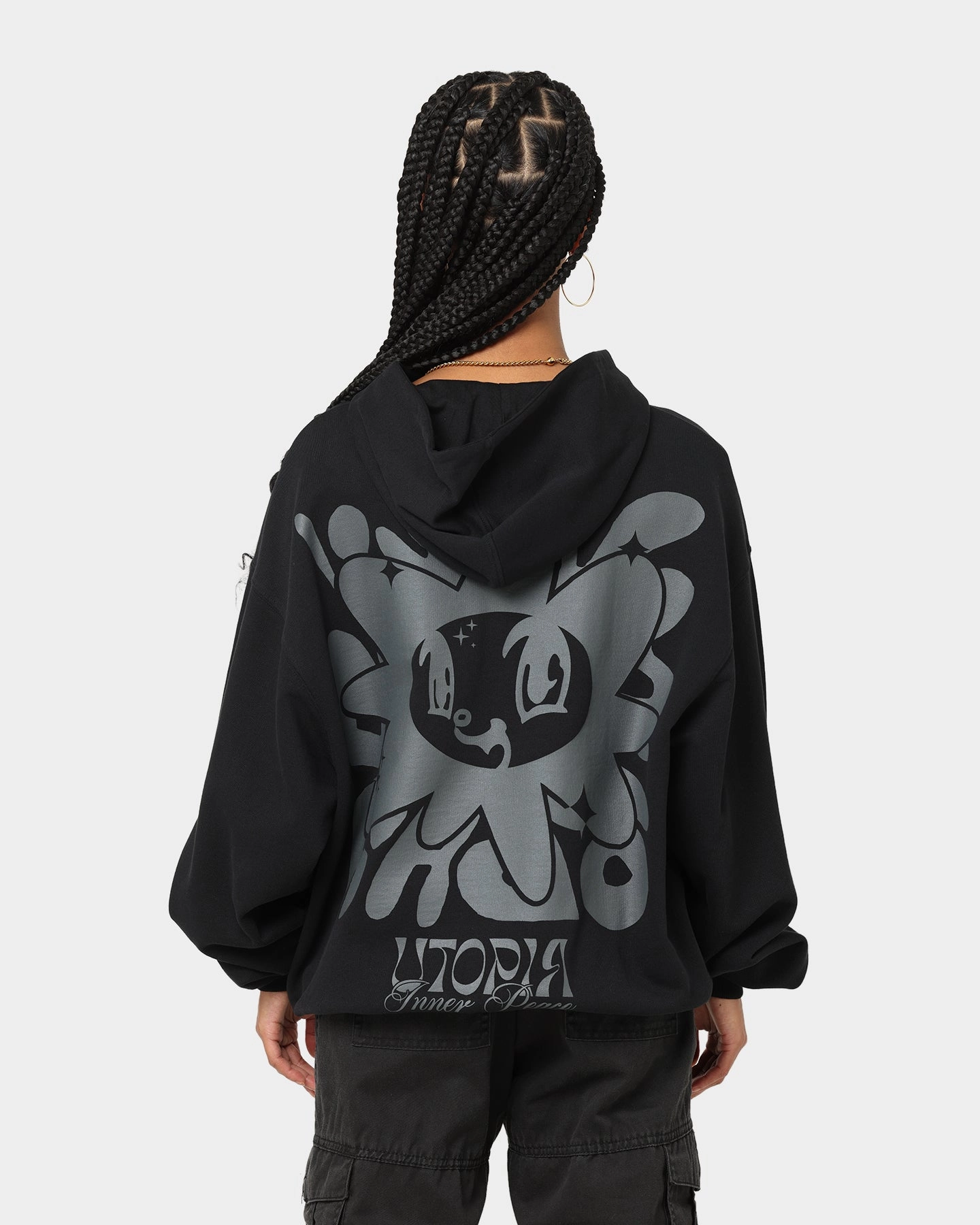 Loiter Inner Peace Hoodie Black Performance Outerwear Mindfulness
