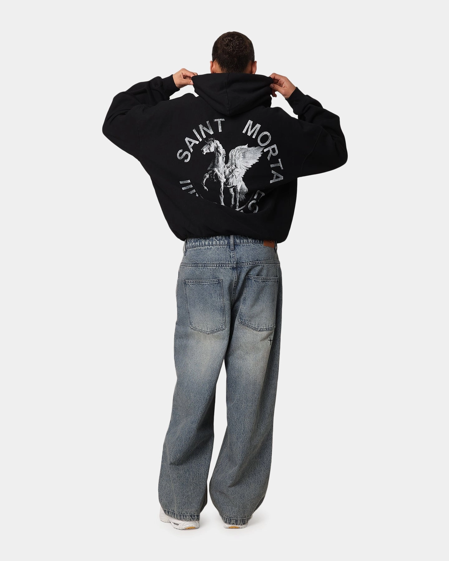 Saint Morta Pegasus Premium Hoodie Black OdorControl Treatment campfire