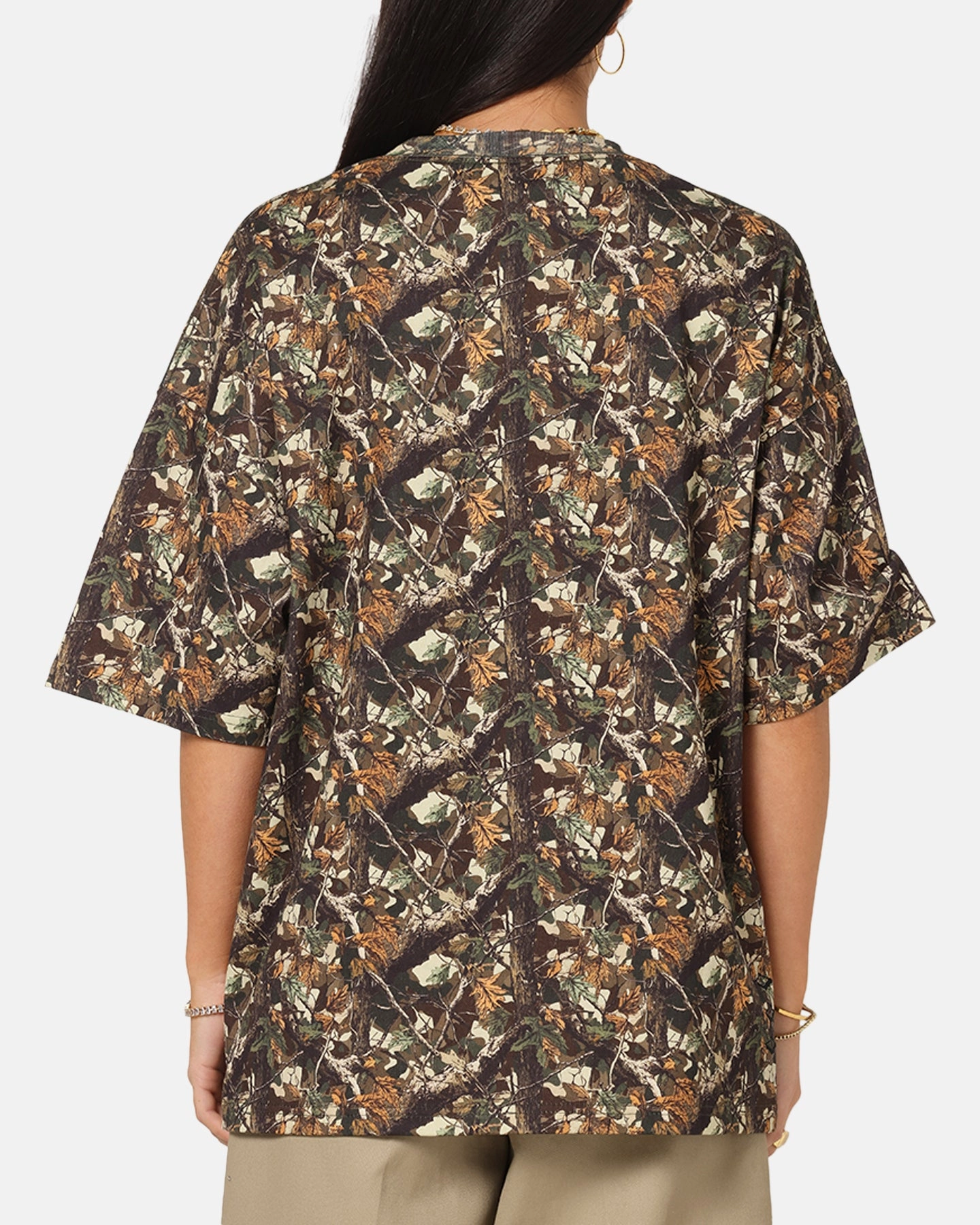 Vouseti Tree Camo T-Shirt Black fade resistant color Basic Top