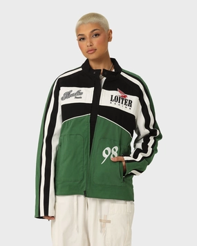 Sleek Outerwear Loiter Motor Jacket Green