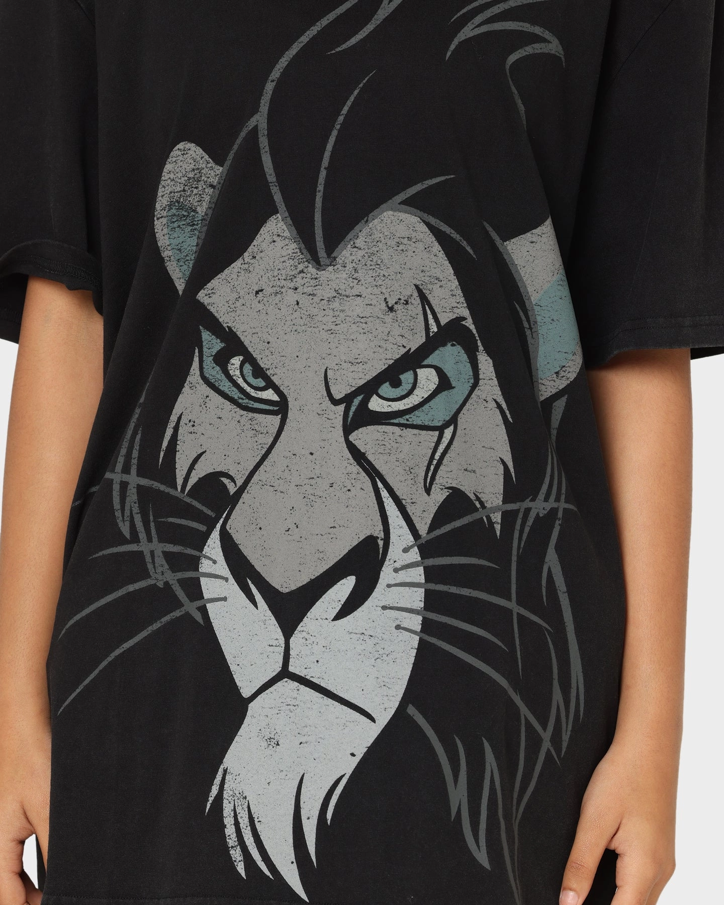 Chill Wear Disney Scar Vintage T-Shirt Washed Black