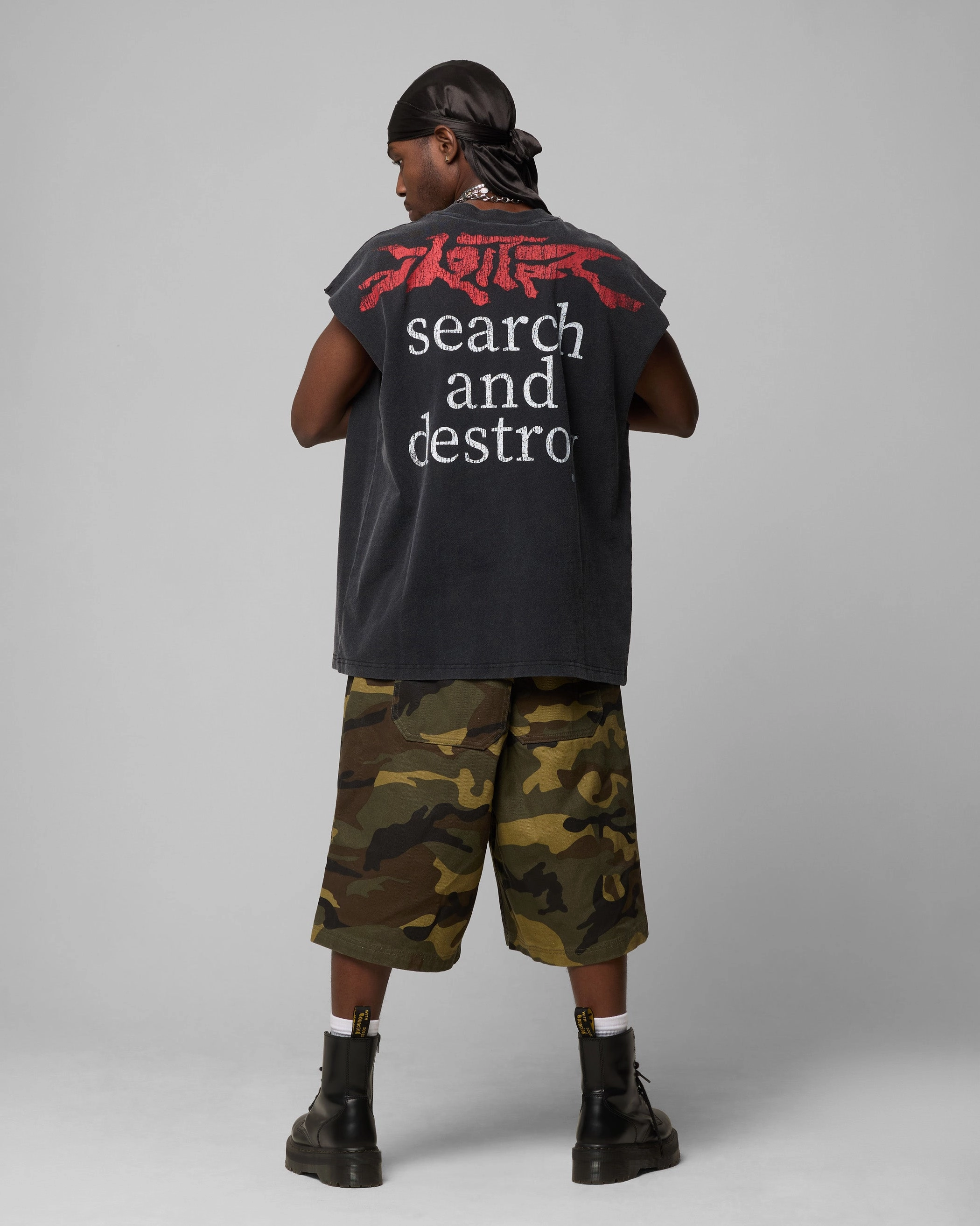 Loiter Ski Mask Muscle T-Shirt Vintage Black Modern Design