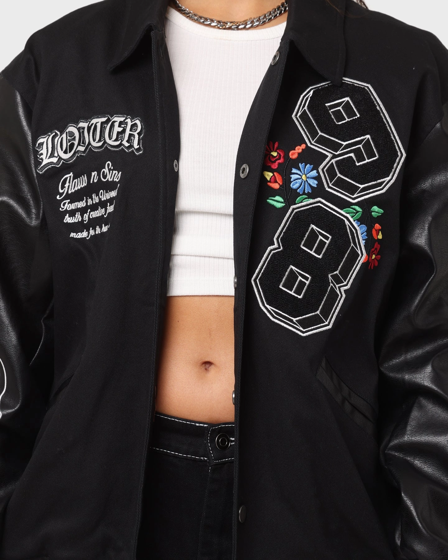 Razor Loiter Flaws Varsity Jacket Black