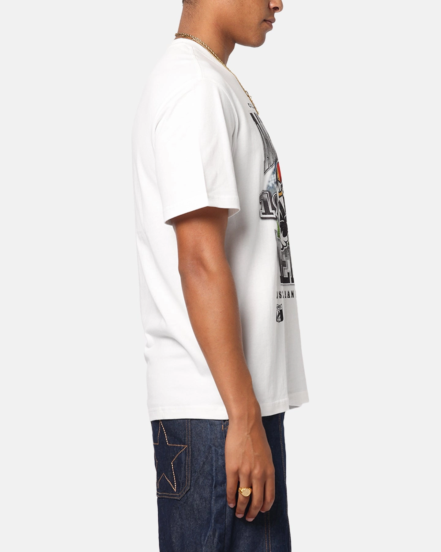 Effortless Layer Comfortable Shape Mitchell & Ness Collingwood Magpies Mascot T-Shirt Vintage White