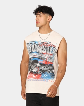 Goat Crew Motors Muscle T-Shirt Off White Cool Vibes