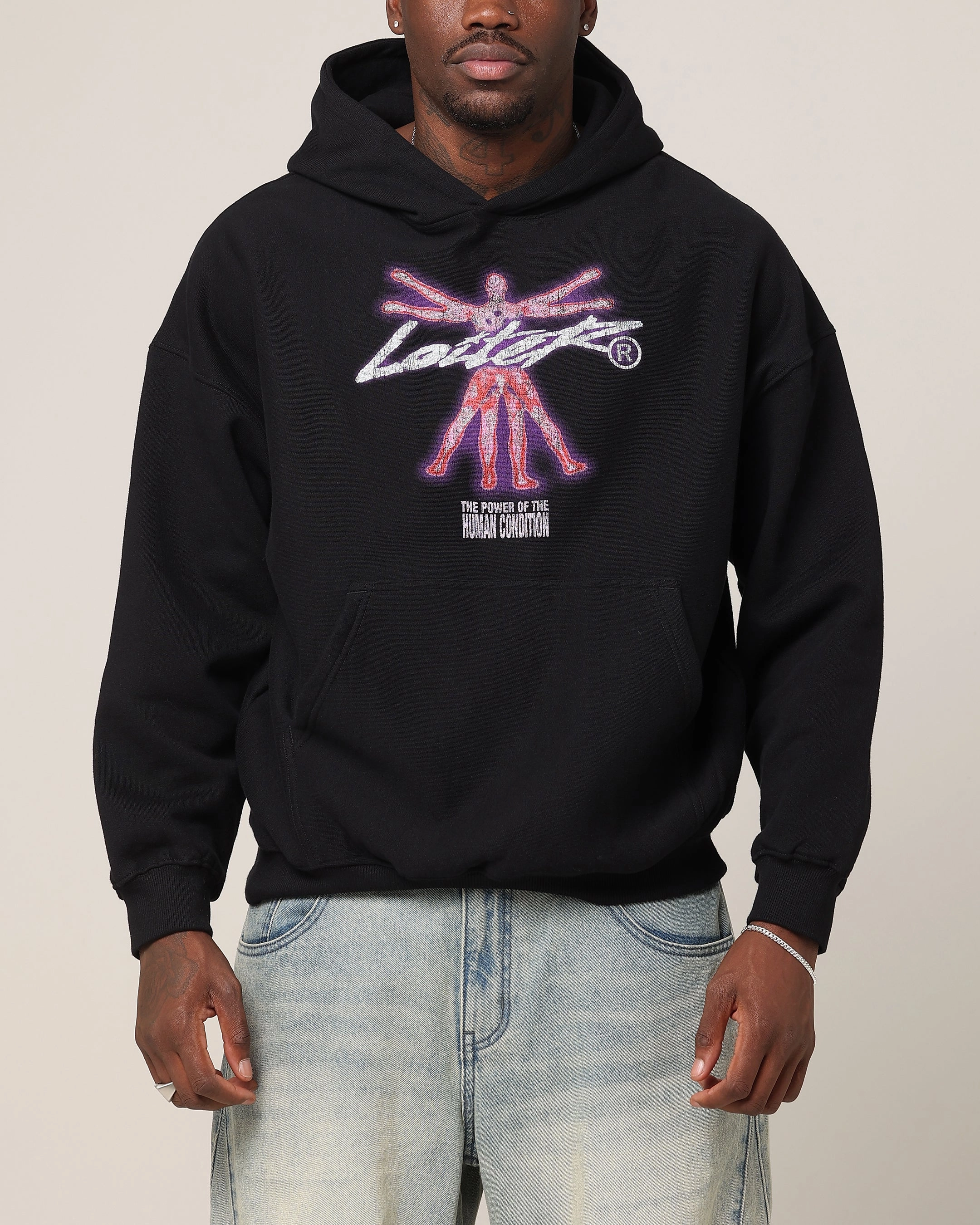 Christmas outfit Pin Loiter Human Condition Hoodie Black