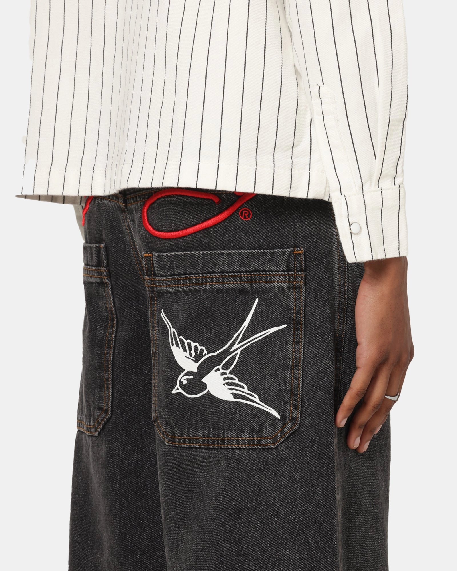 Modern Vibes Ed Hardy Wide Leg Jeans Black