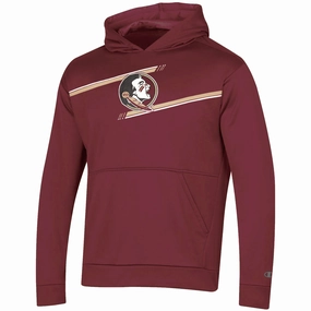 Champion Youth Seminole Logo Performance Hood - Garnet Seamless Shoulder Construction SnapFastenings