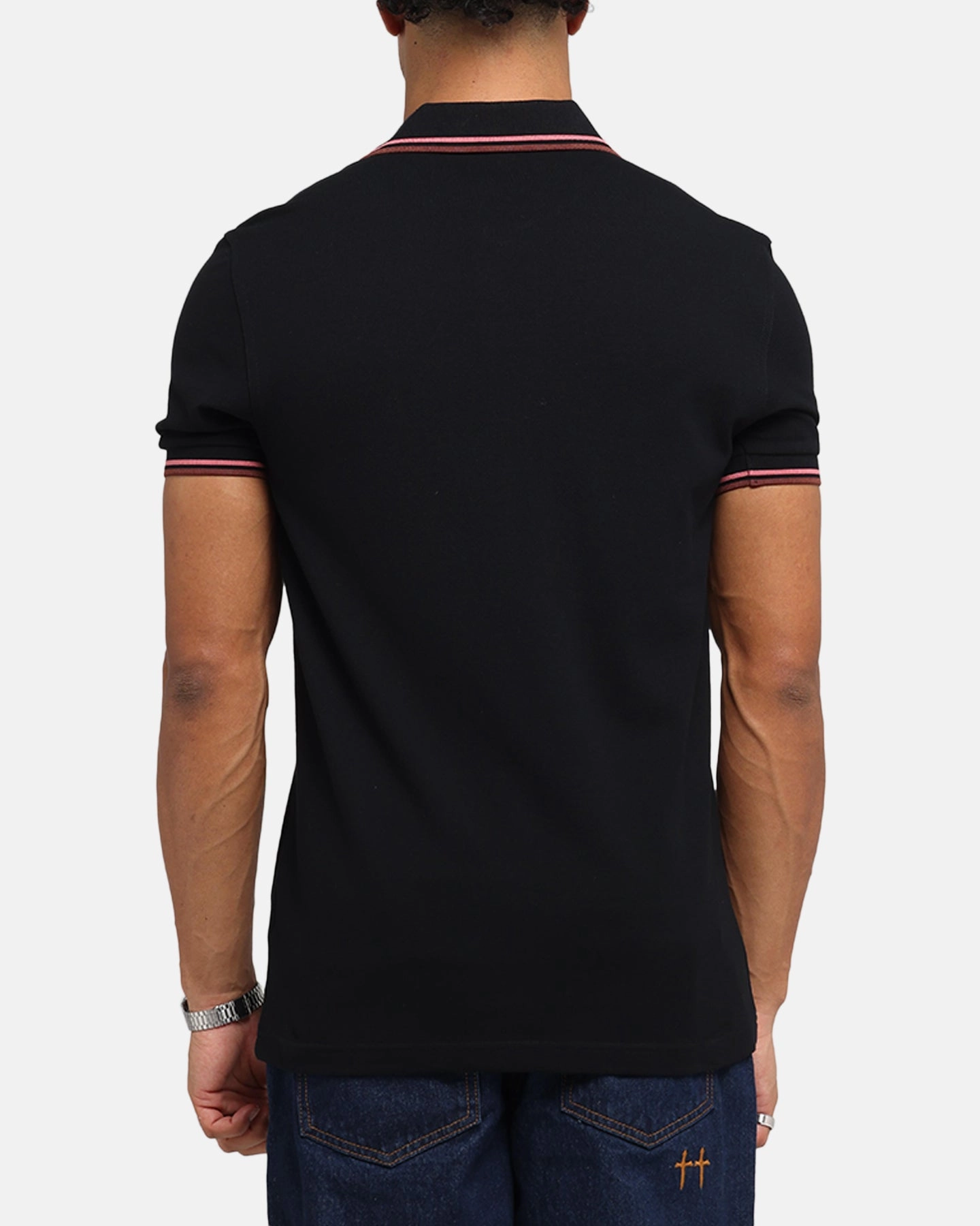 Fred Perry Twin Tipped Polo Shirt Black TemperatureRegulating Layer OdorControl Treatment