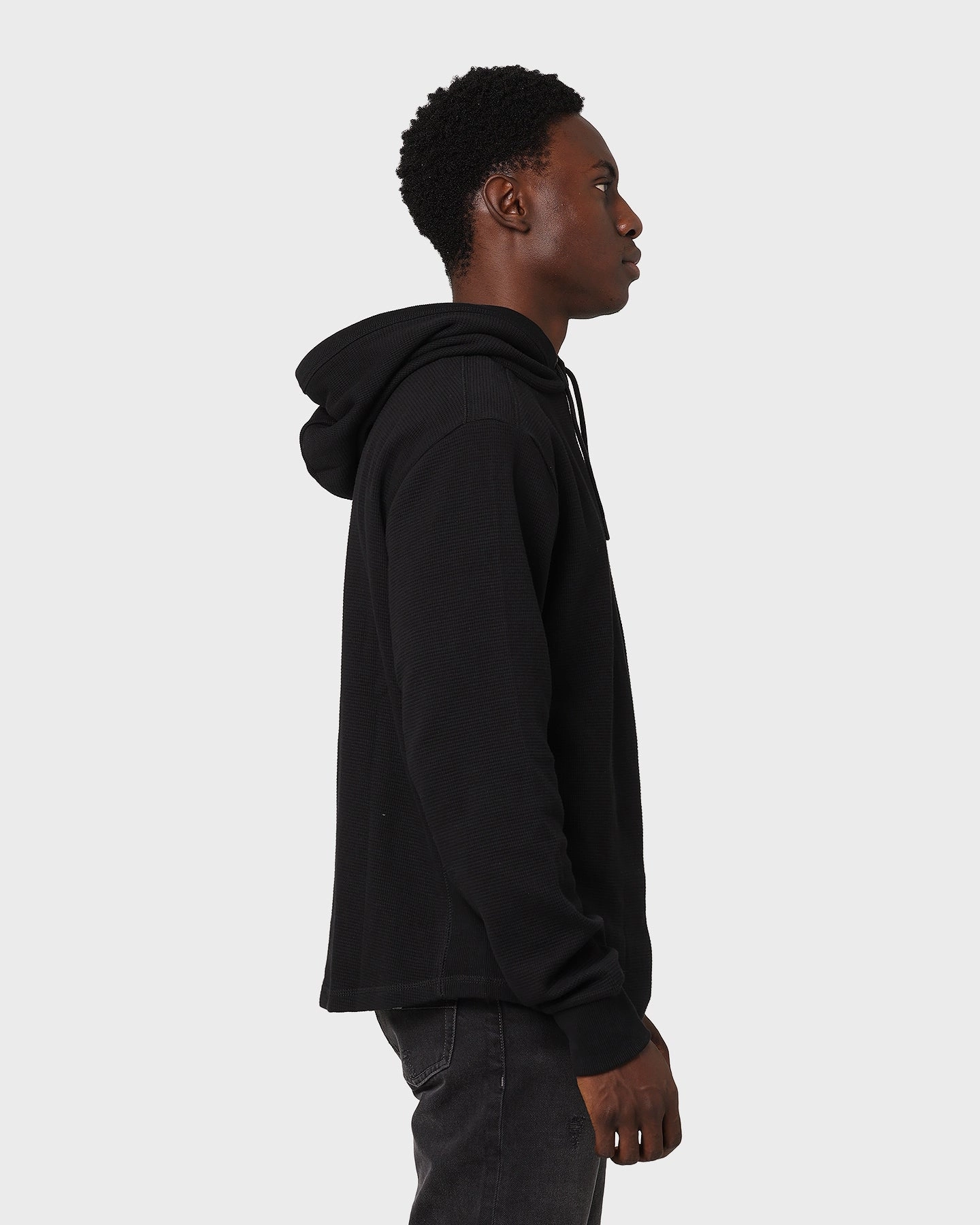 Effortless Wear Approve Calvin Klein Mini Waffle Knit Badge Hoodie Black