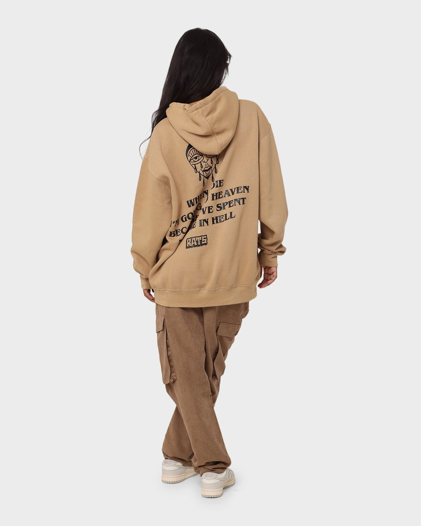 Minimal Utility Rats Get Fat When I Die Hoodie Sand