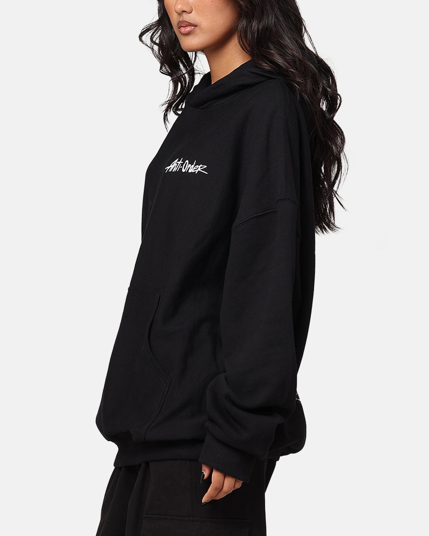 Quilted Stitching The Anti Order Dog Pound Hoodie Black