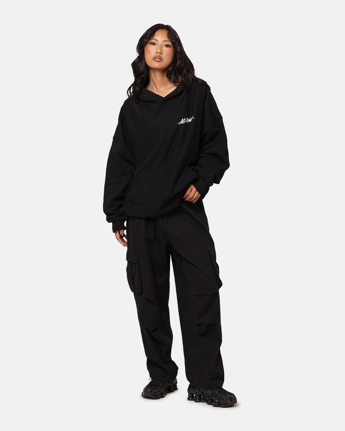 The Anti Order Dog Pound Hoodie Black Double Layered Cuffs Taste