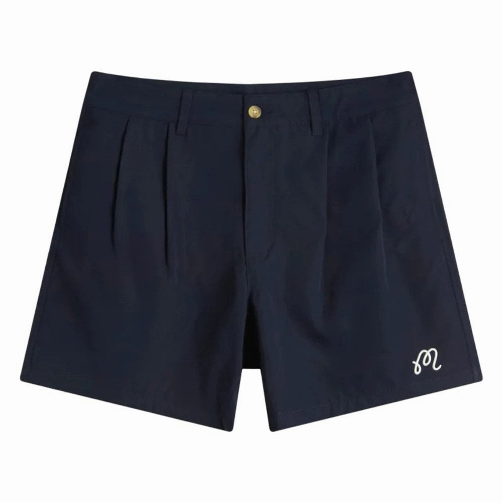 Static Resistant Fibers Malbon Classic Pleated Golf Shorts Navy - SS25 Men