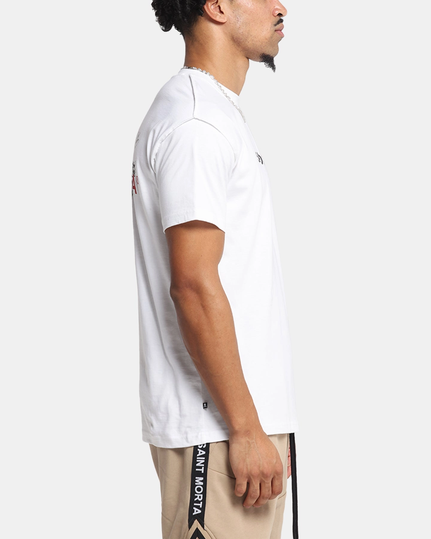Saint Morta Memoriam Lafayette T-Shirt White Anti Static Fabric Trendy Layering