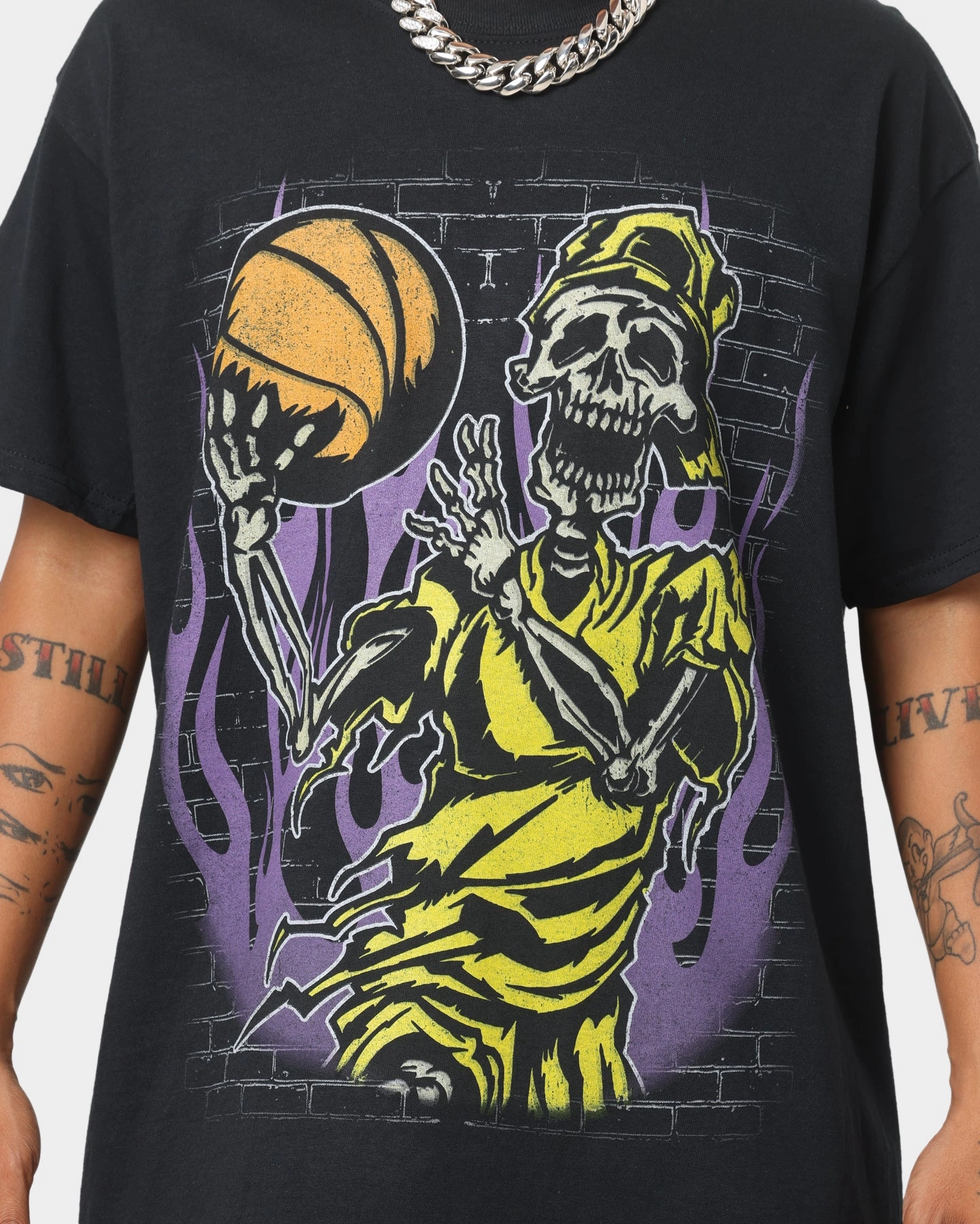 Goat Crew Baller Skeleton T-Shirt Black Cool Vibes