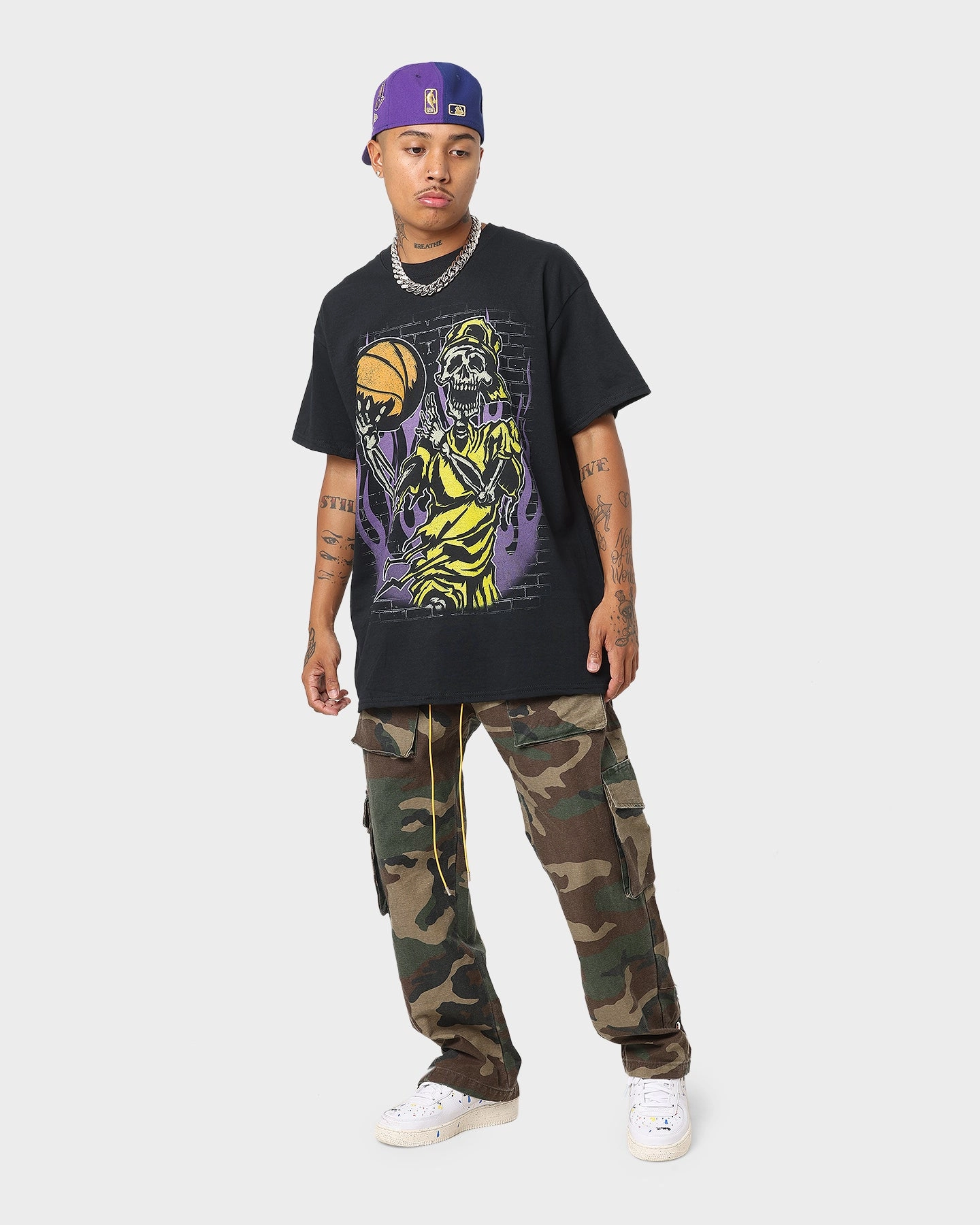 Goat Crew Baller Skeleton T-Shirt Black anniversary Effortless Wear
