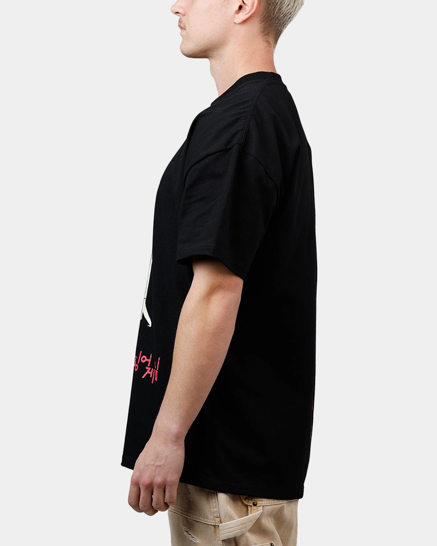 Biodegradable Textile Camping practicality Goat Crew X Squid Game Young-Hee Heavyweight T-Shirt Black