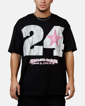 Bold and Comfortable Summer Smash Line Up Vintage T-Shirt Washed Black