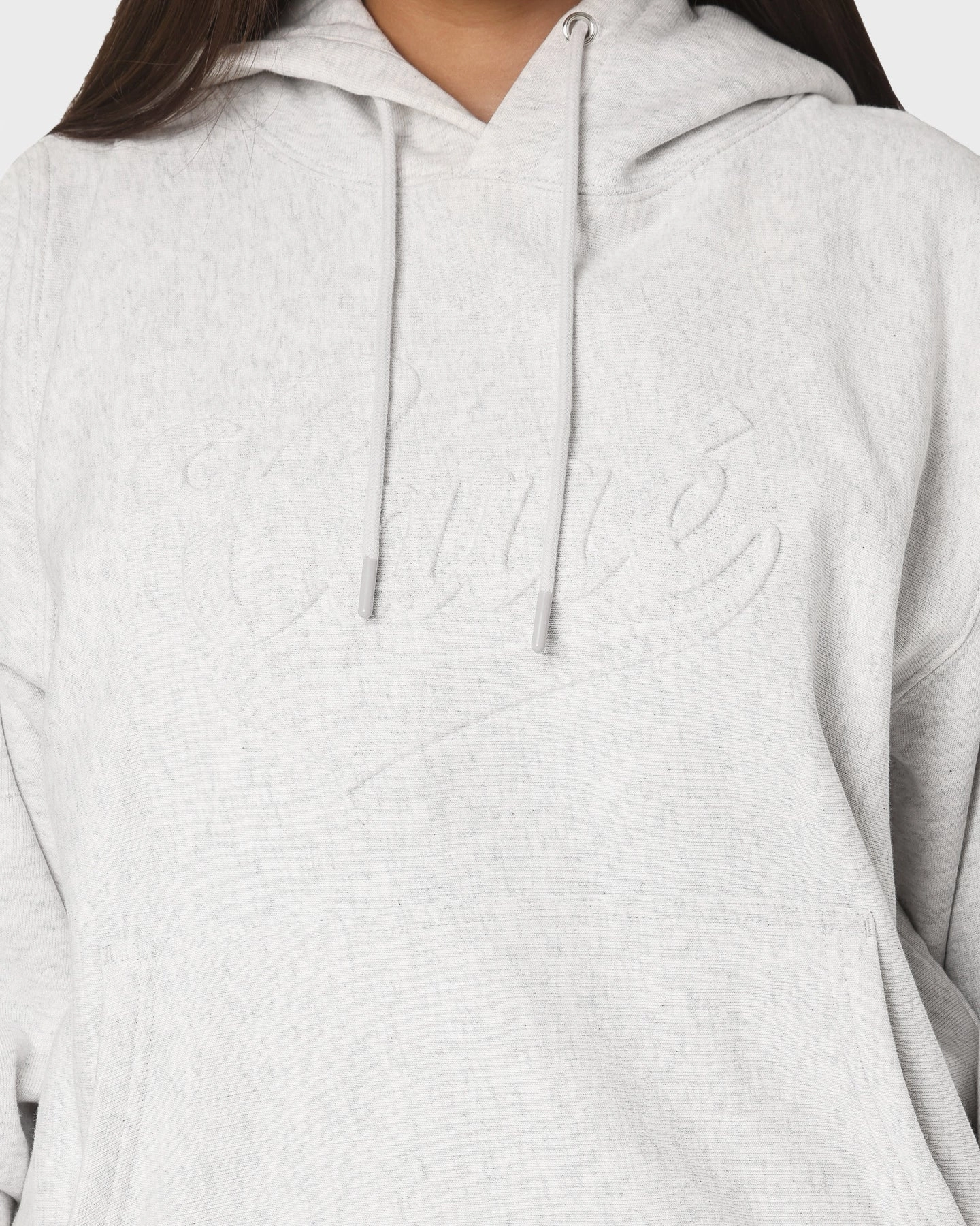 Carre Forme CLS Hoodie Light Grey Adjustable Drawstring Hood Fashion Ease