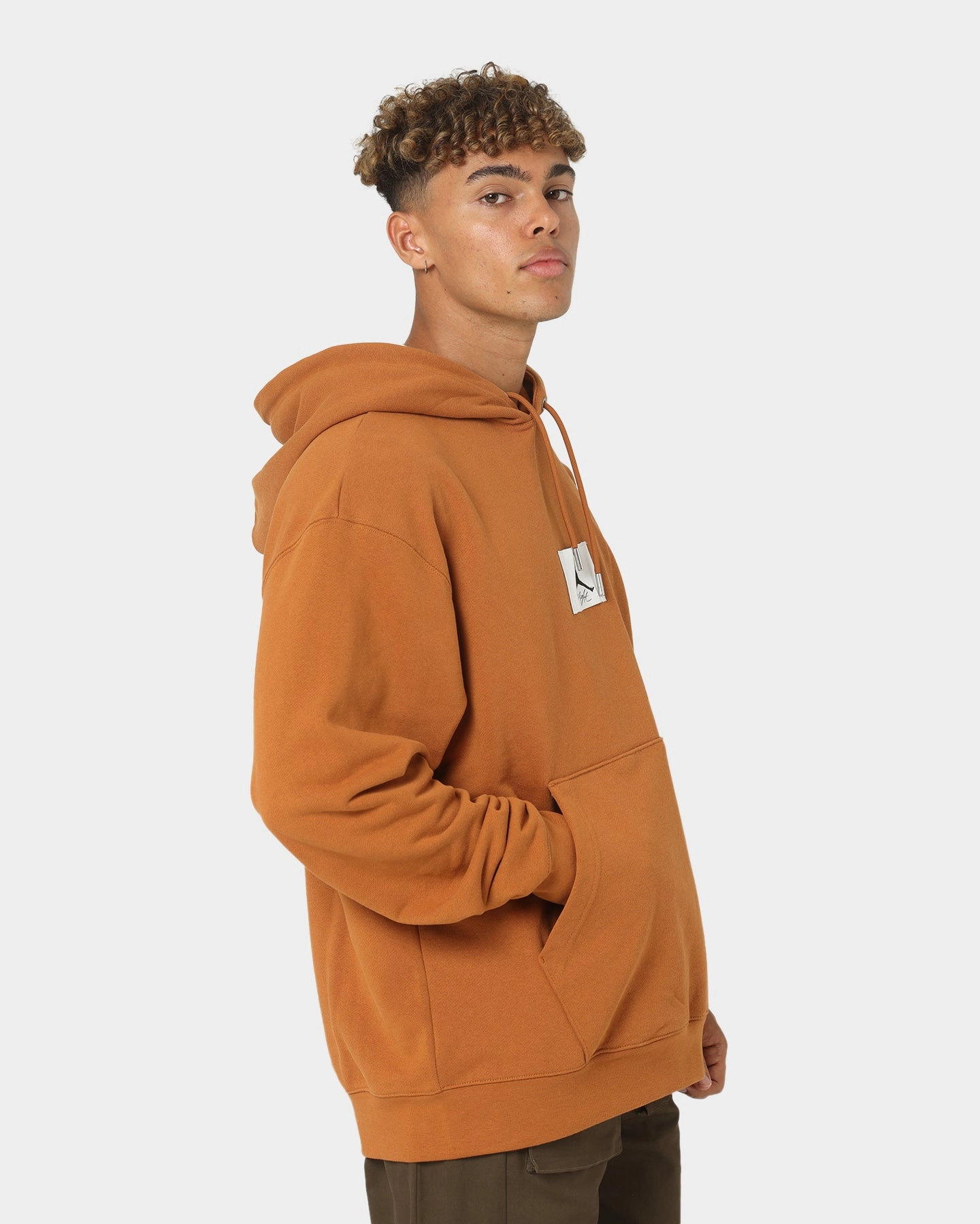 Jordan Essentials Statement Fleece Hoodie Desert Bronze chest pockets Layered Protection