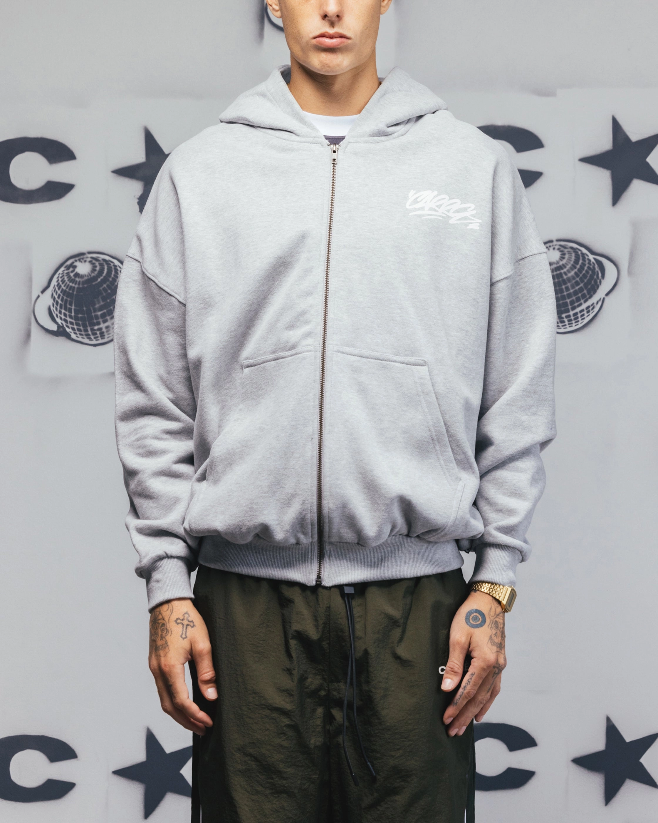Carre Always & Forever Zip Hoodie Grey Marle Reinforced Edges High Stretch