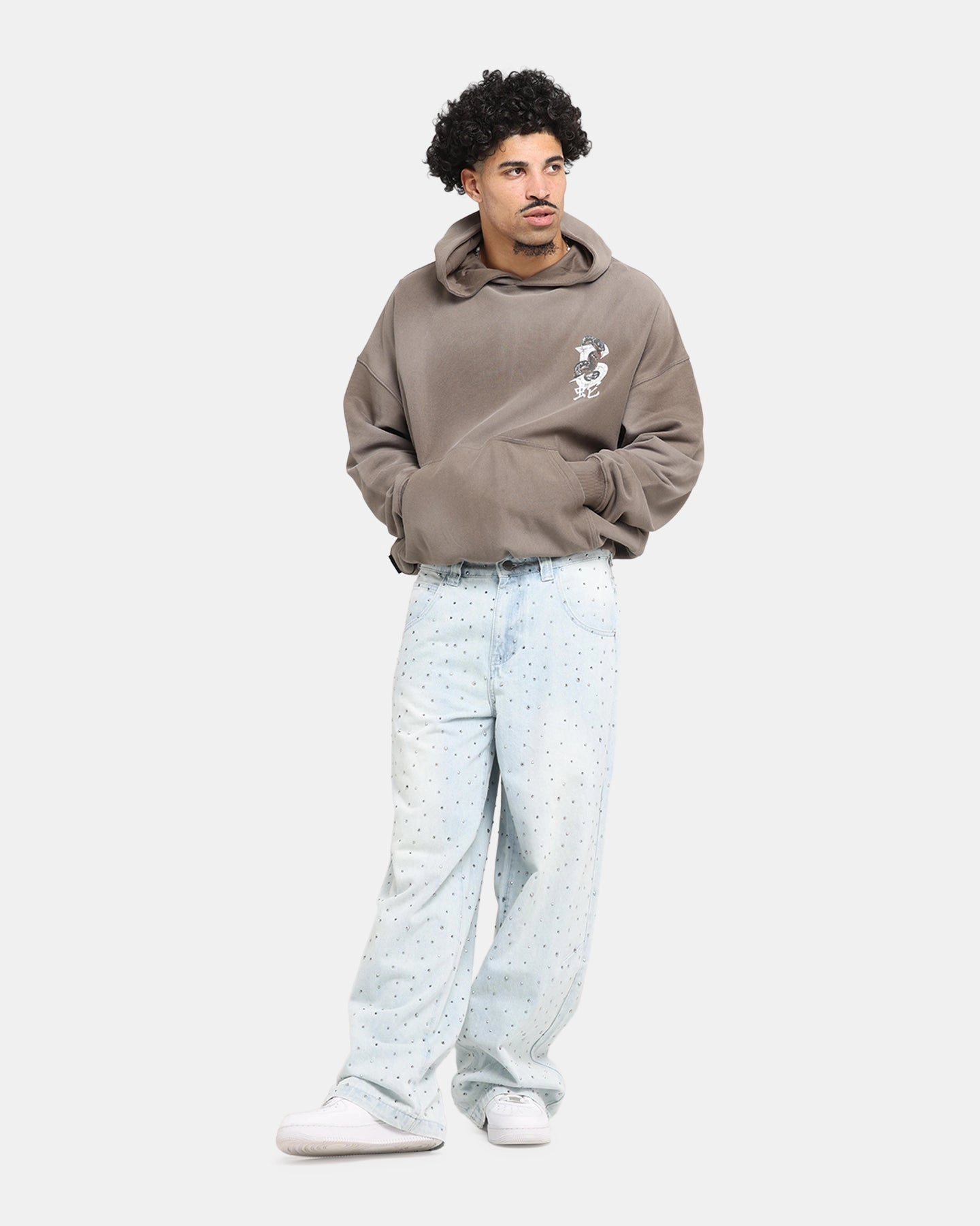 advertising campaign Saint Morta Venom Boxy Hoodie Sunfade Brown