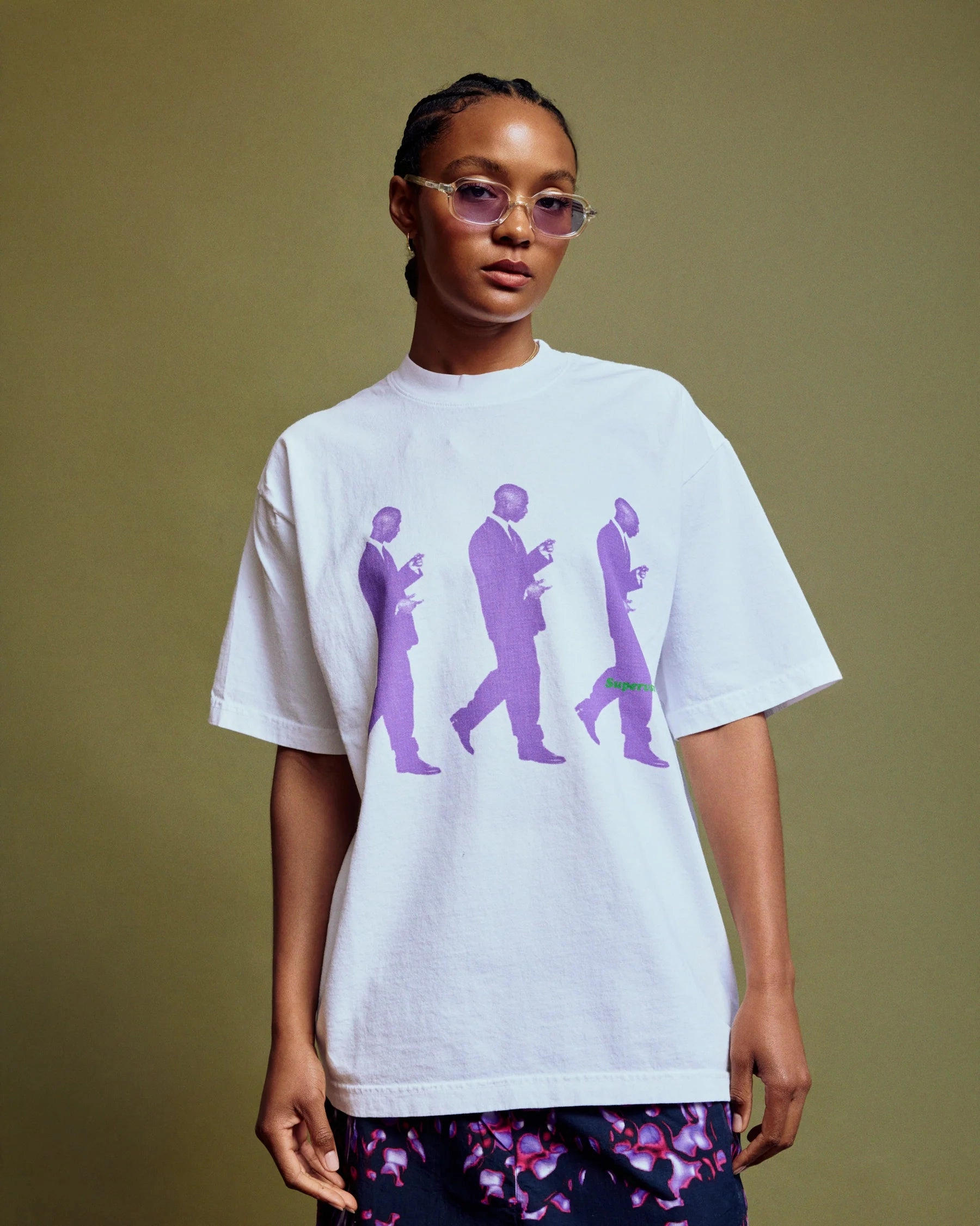 Supervsn Big Stepper Tee 'White' Windproof Material DoubleLayeredCuffs