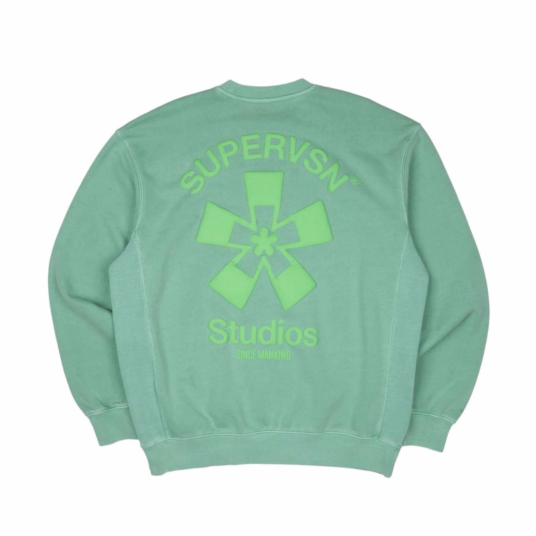 Supervsn Studio Starburst Crewneck 'Green' Cuffed Sleeves