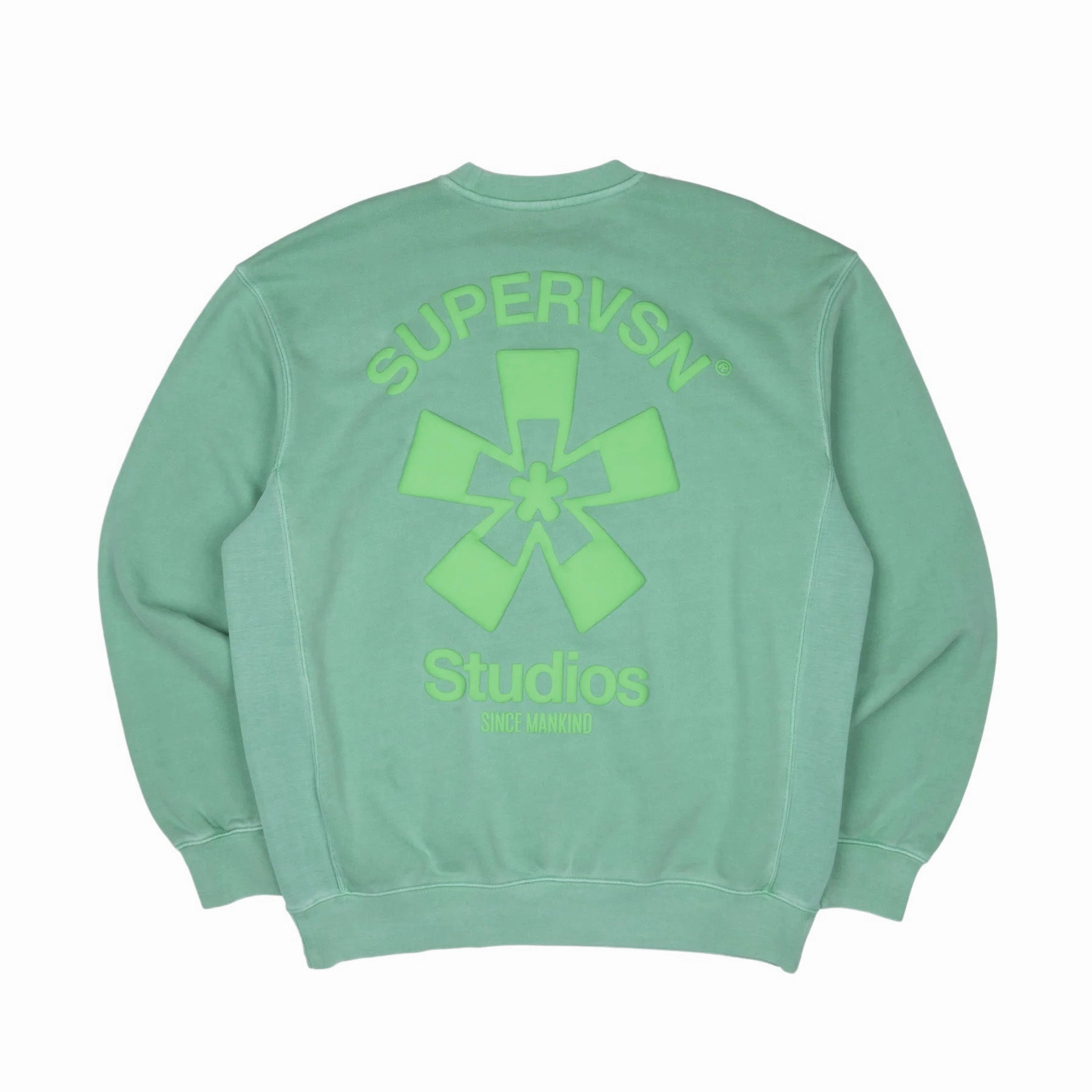 Supervsn Studio Starburst Crewneck 'Green' surfing suitable product rough ruggedness