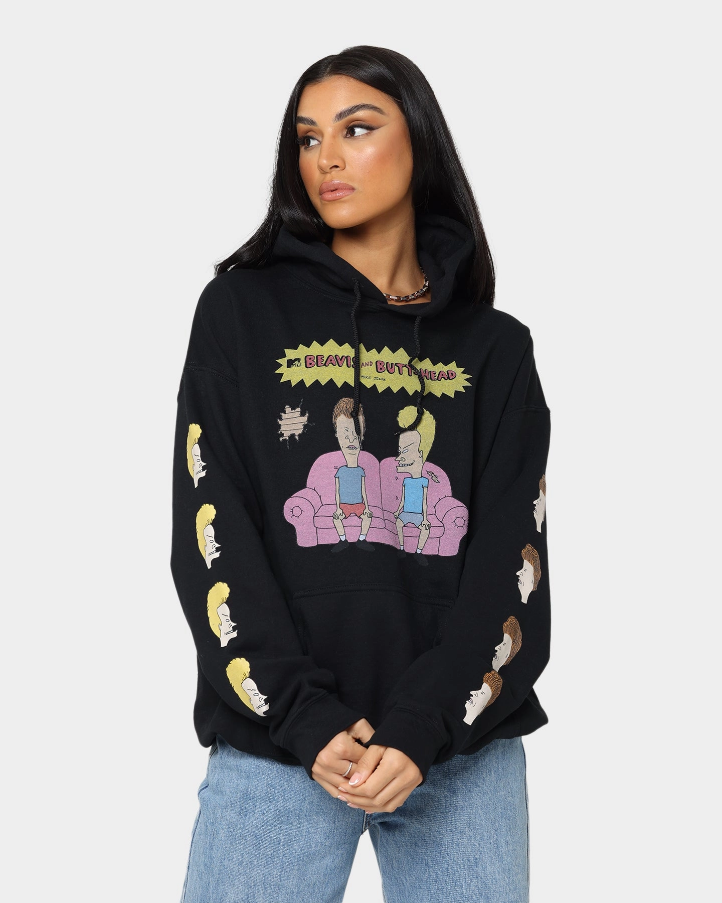 American Thrift American Thrift X Beavis & Butthead Couch Hoodie Black Thermoregulating Technology Influence