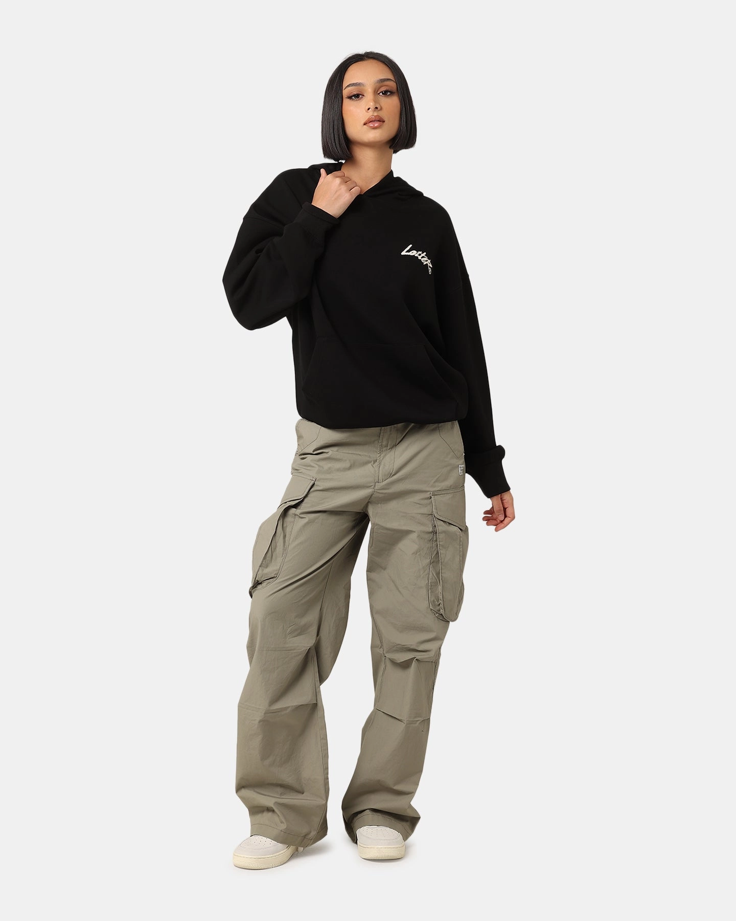 Loiter Chroma Premium Hoodie Black Water Resistant Fabric
