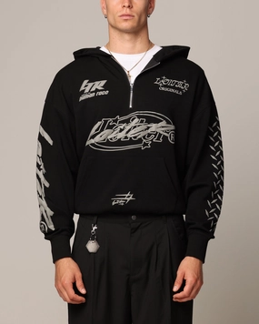 Loiter Instinct Hoodie Black Checked