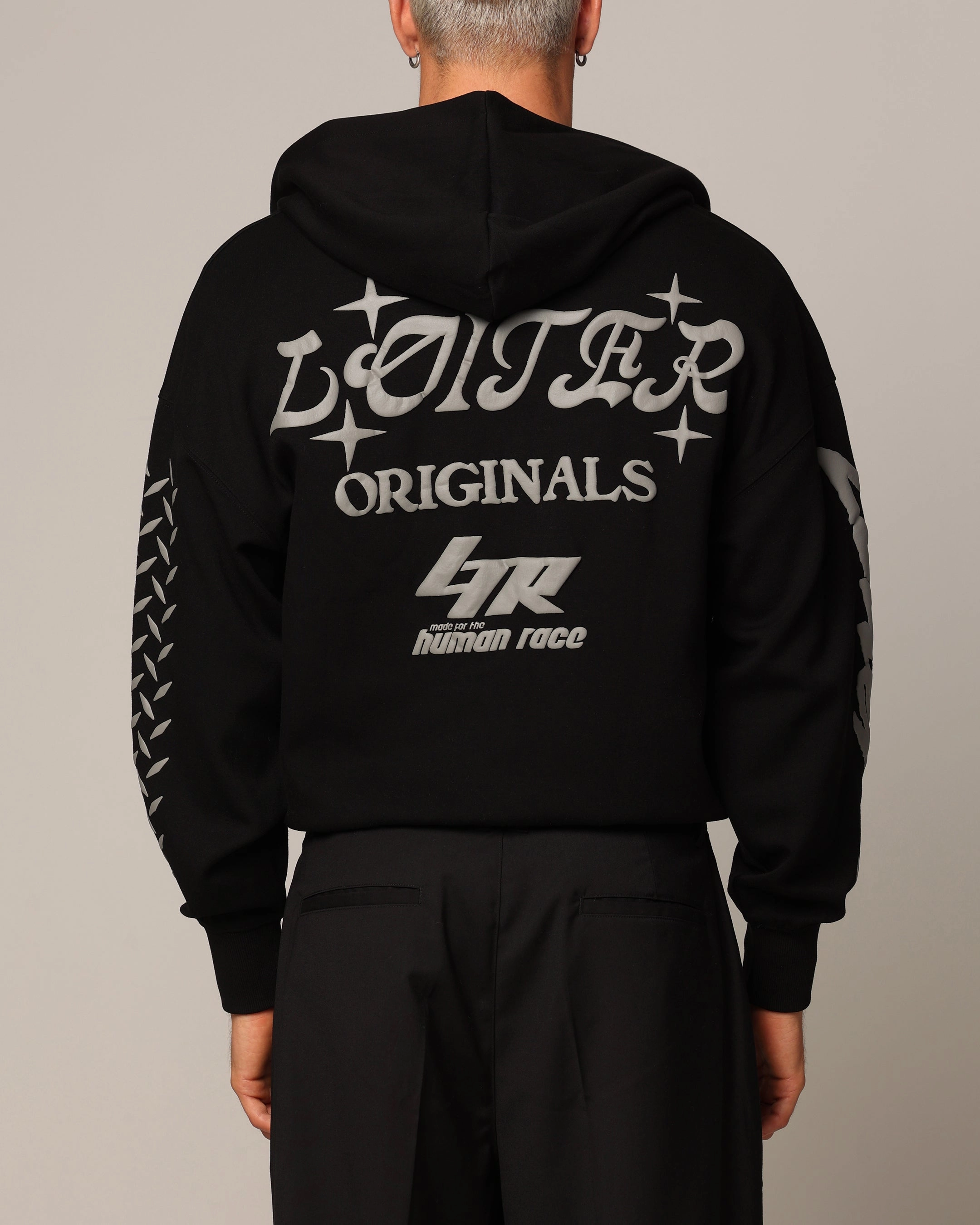 Loiter Instinct Hoodie Black Rugged Layering night