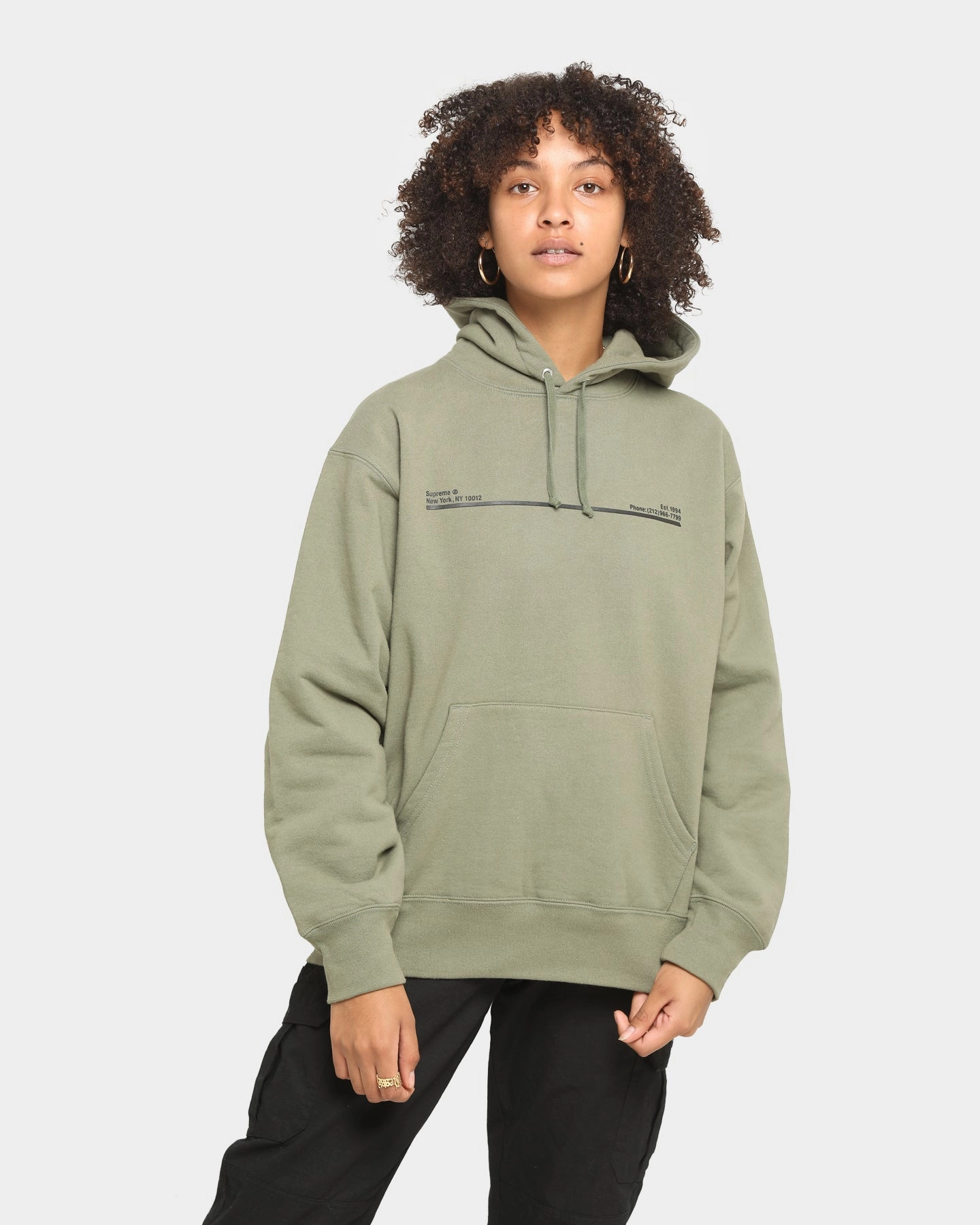 Supreme Shop Hooded Sweatshirt Light Olive Functional Outerwear Sport Fit
