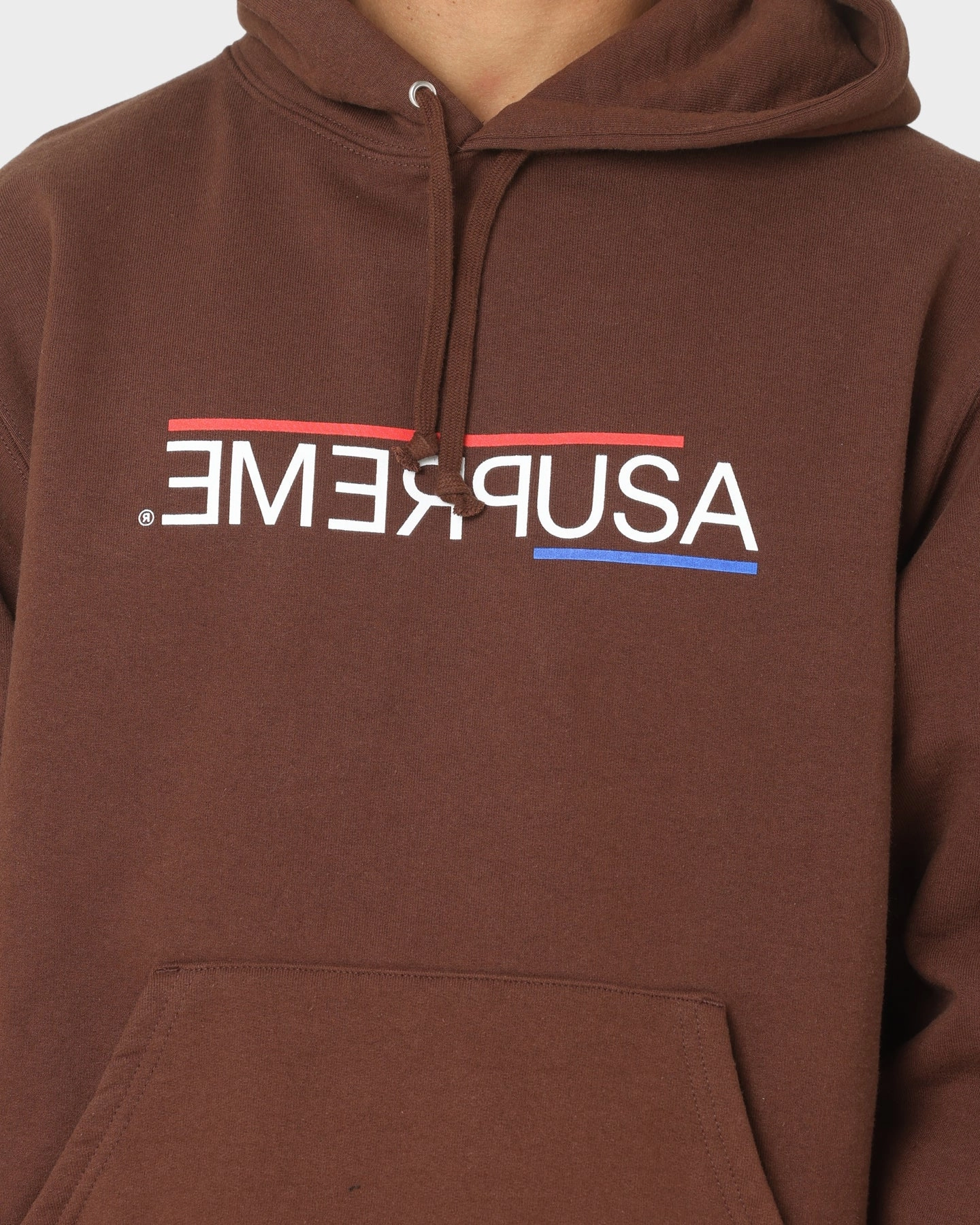 Supreme USA Hooded Sweatshirt Brown Bright Tones