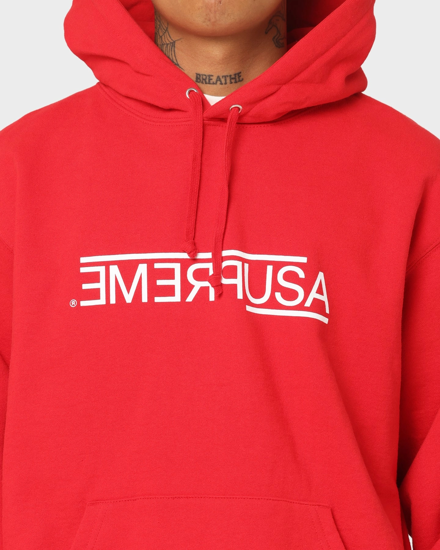 Supreme USA Hooded Sweatshirt Red Mid-layer night