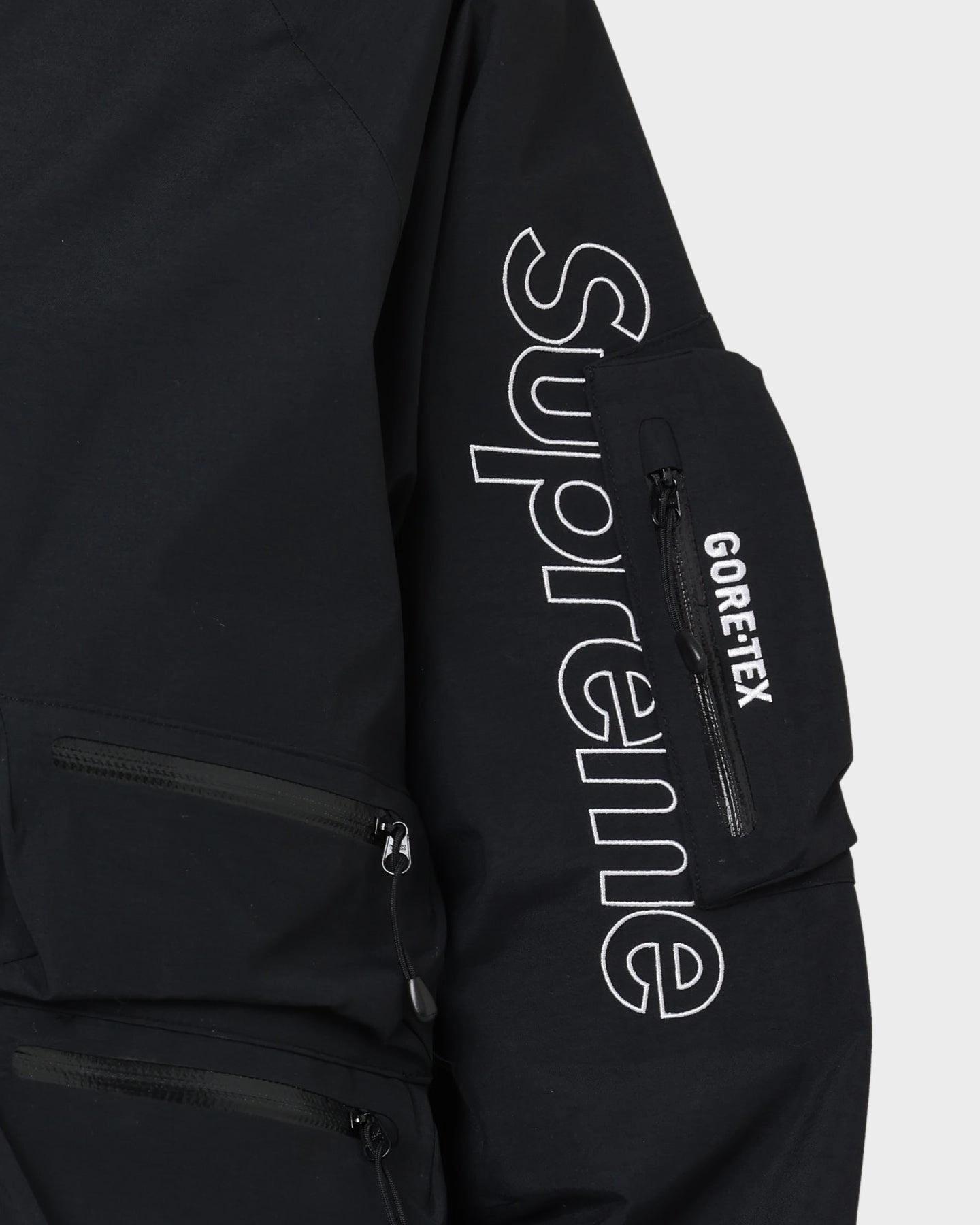 Supreme X Gore-Tex Tech Shell Jacket Black Fade Resistant Dye