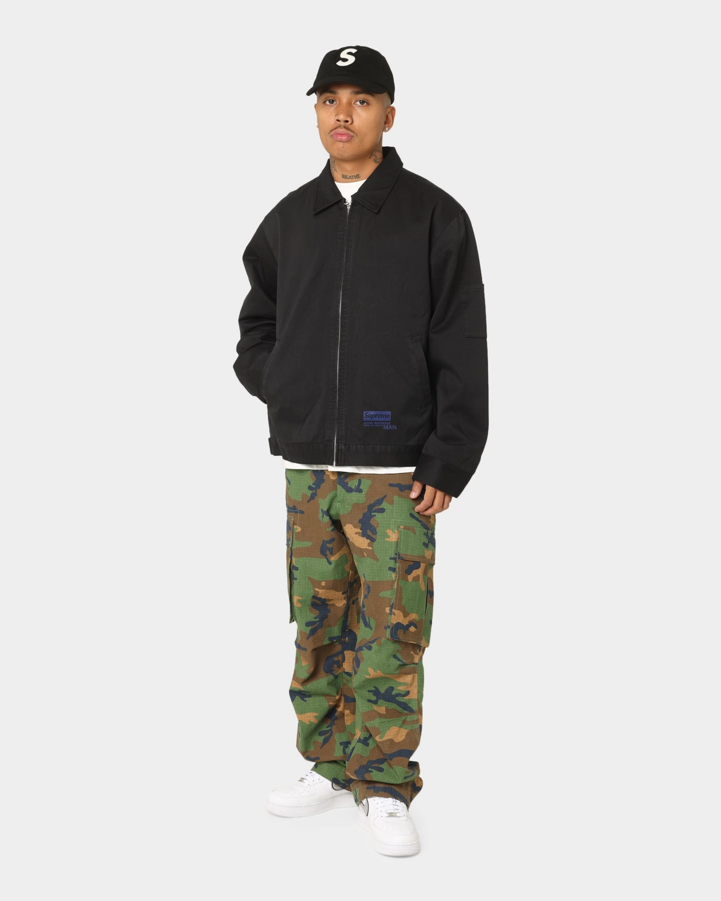 Supreme X Junya Printed Work Jacket Black City Ready