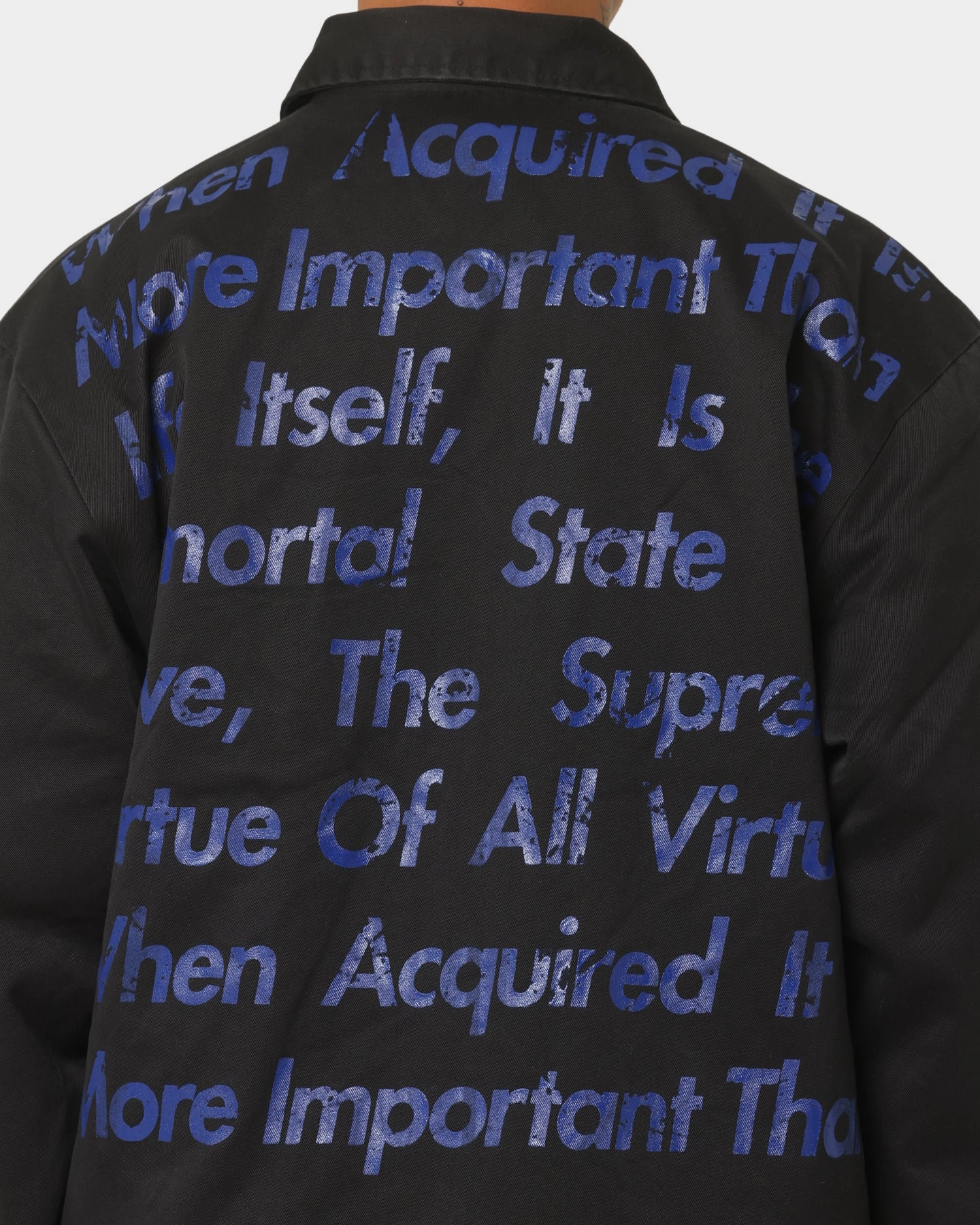 Supreme X Junya Printed Work Jacket Black Shock Absorbent Padding Wind Control