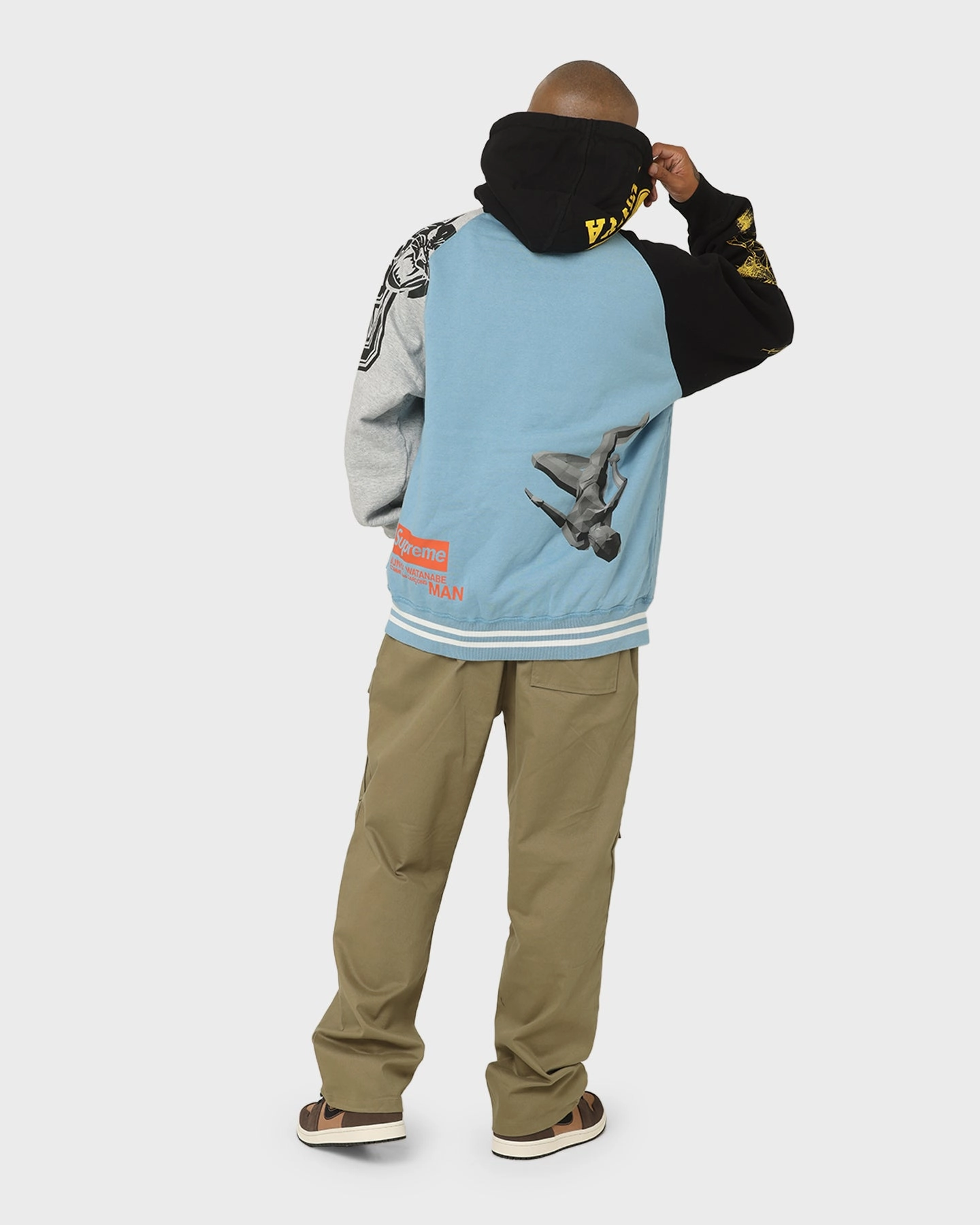 Supreme X Junya Zip Up Hooded Sweatshirt Rusty Blue Alarm