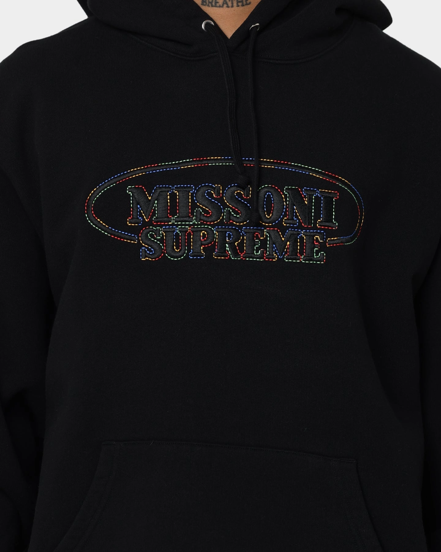 Dry Touch Supreme X Missioni Hooded Sweatshirt Black