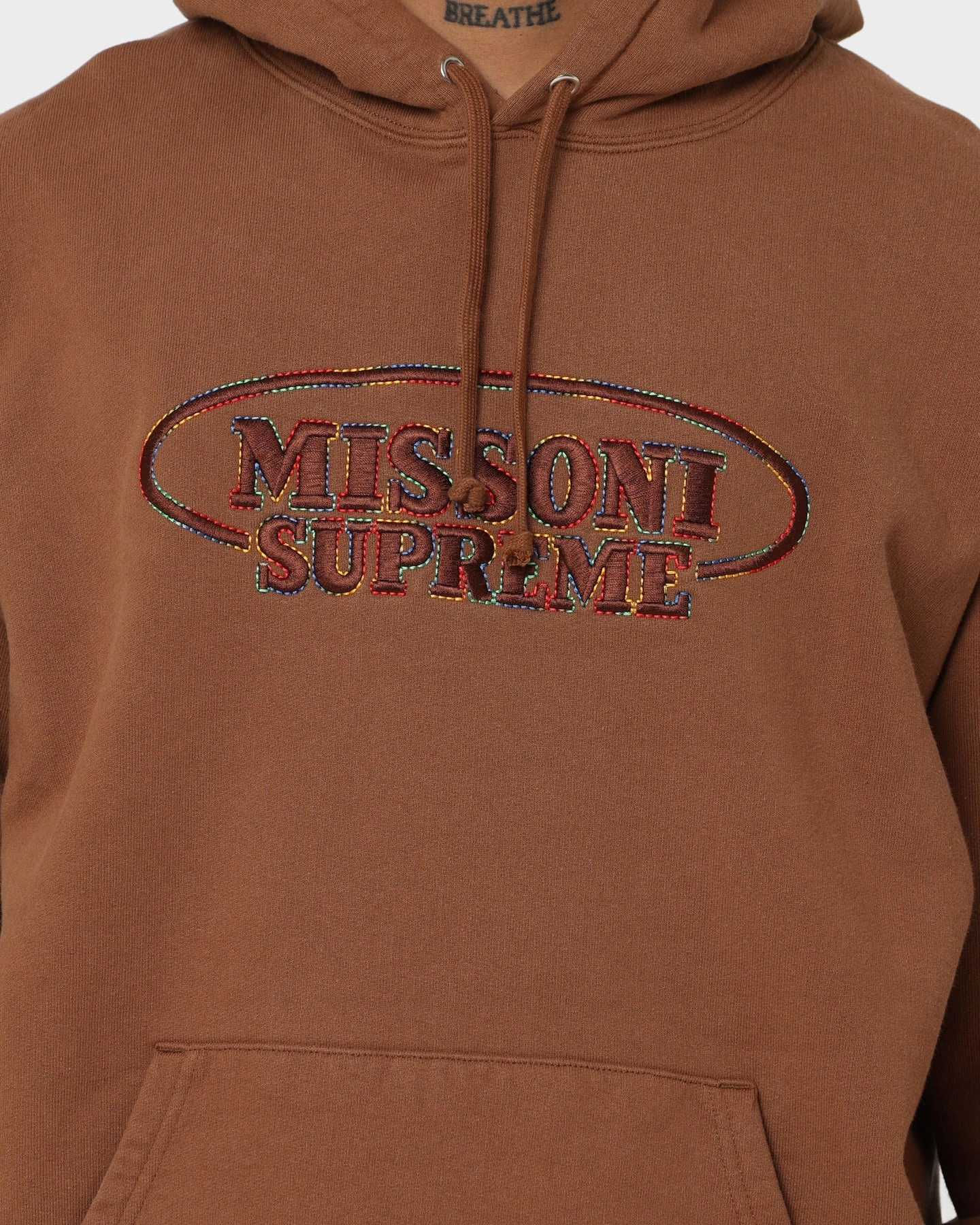 Winter Comfort Supreme X Missoni Hooded Sweatshirt Brown