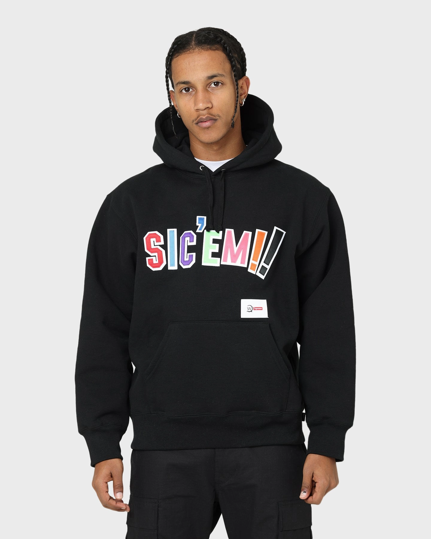FoldableDesign Supreme X WTAPS Sic Em Hoodie Black
