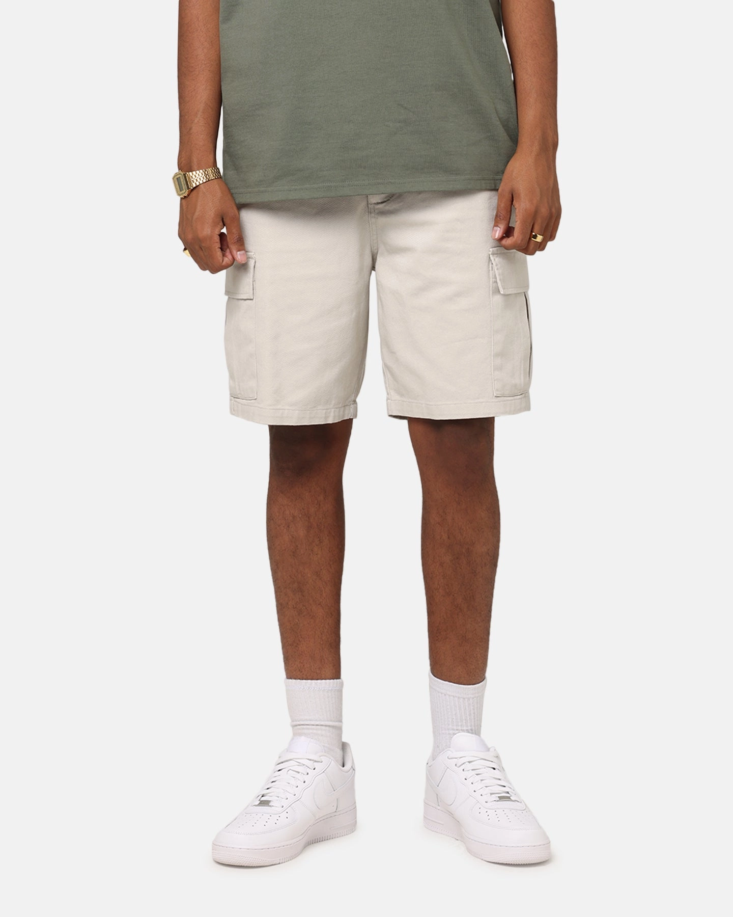 XXIII Jordy Cargo Shorts Stone Light Reflective Trim fashion industry