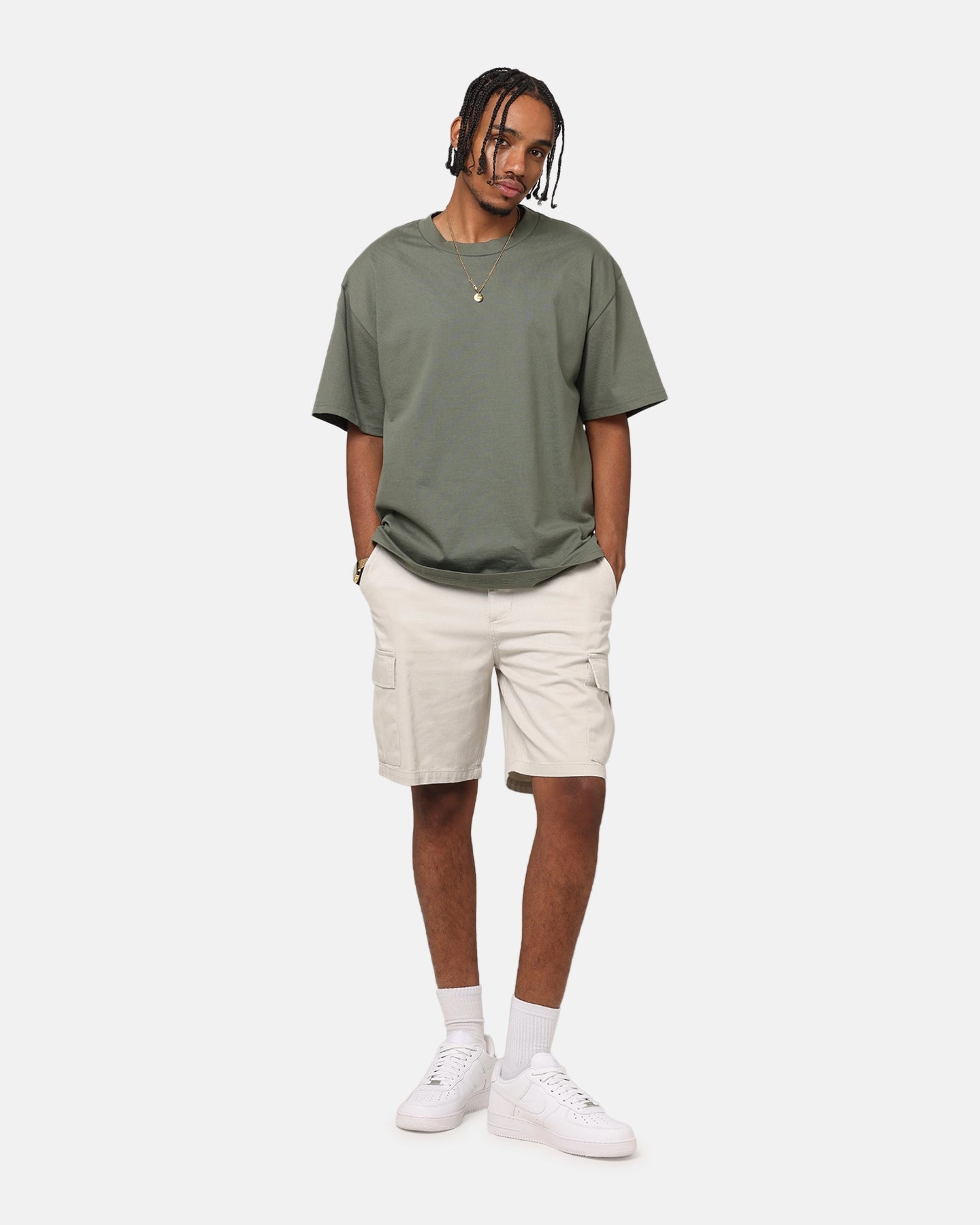 Gothic style Anti Pilling Fabric XXIII Jordy Cargo Shorts Stone